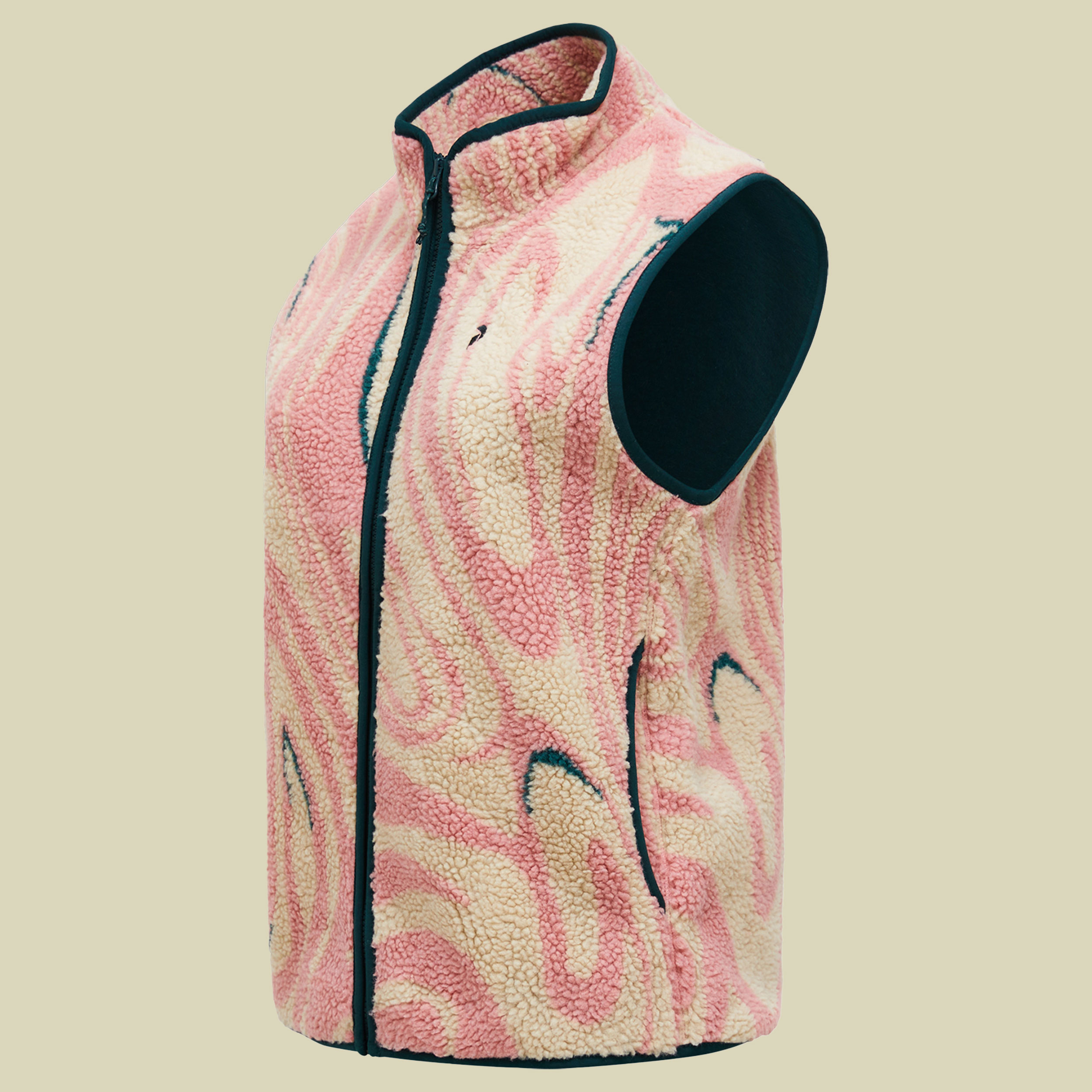 Graphic Pile Vest Women S mehrfarbig - Farbe topo swirl