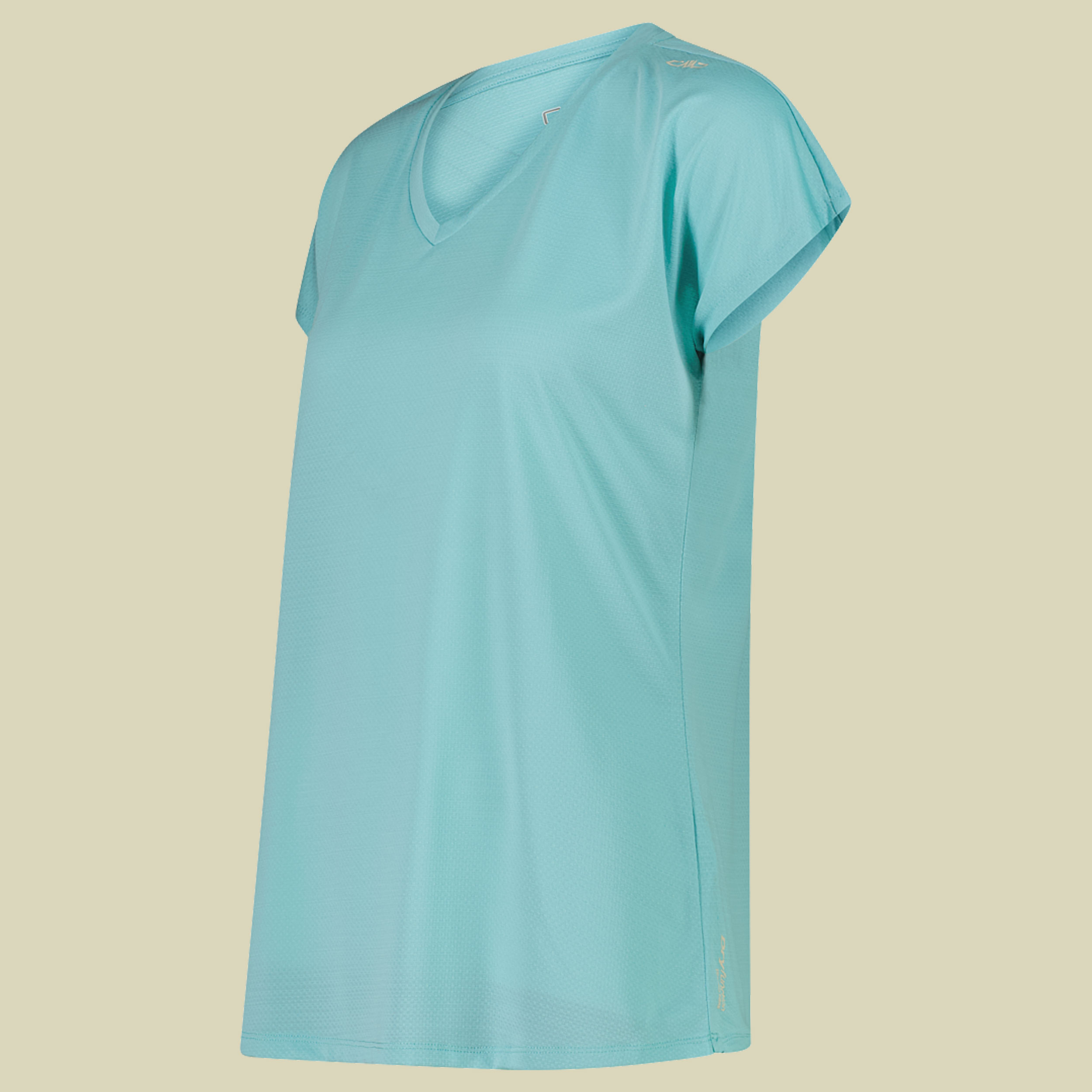 Woman T-Shirt Jacquard Jersey 35N5586 48 blau2 - Farbe lagoon