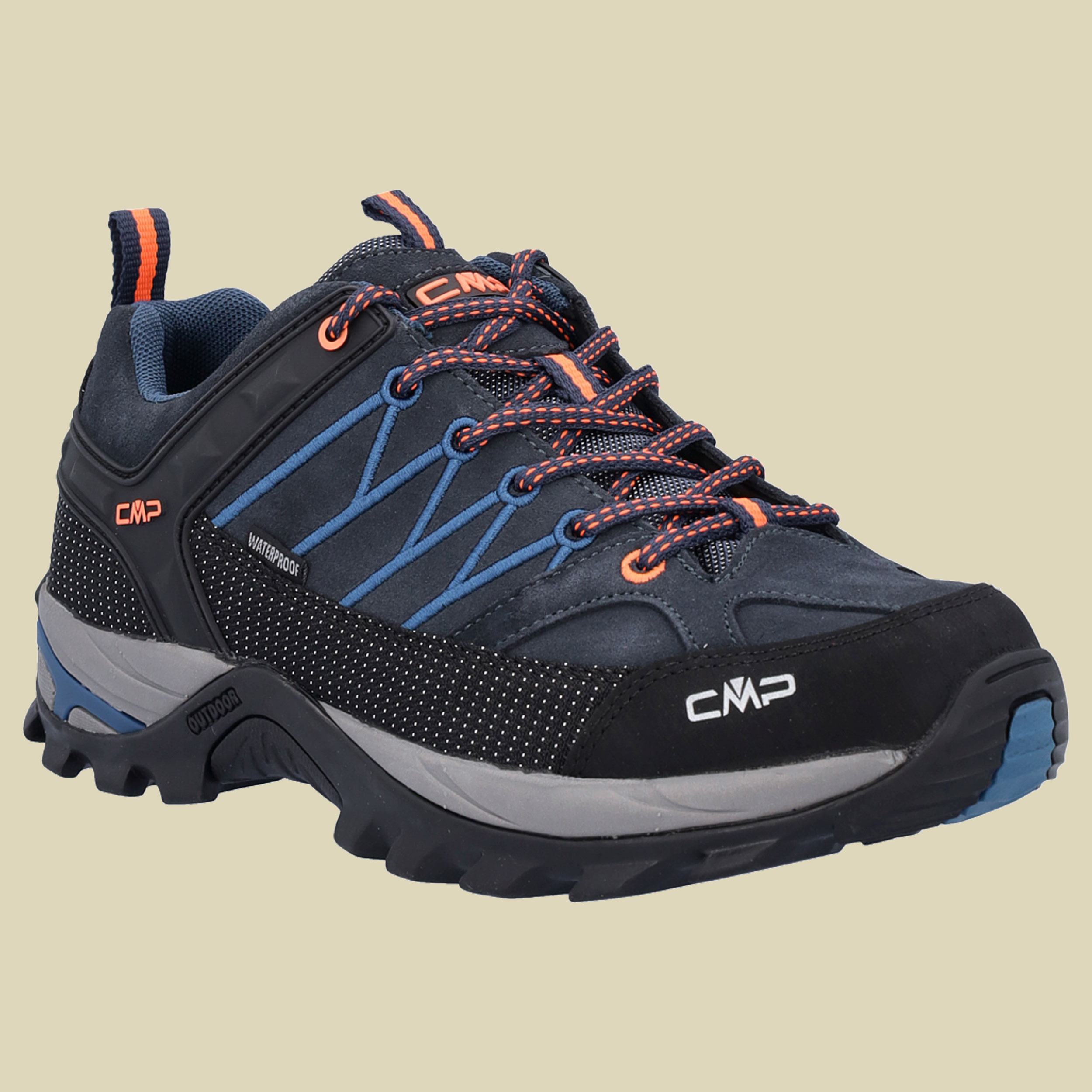 Rigel Low Trekking Shoes WP Men Größe 43 Farbe 27NM b.blue-flash orange
