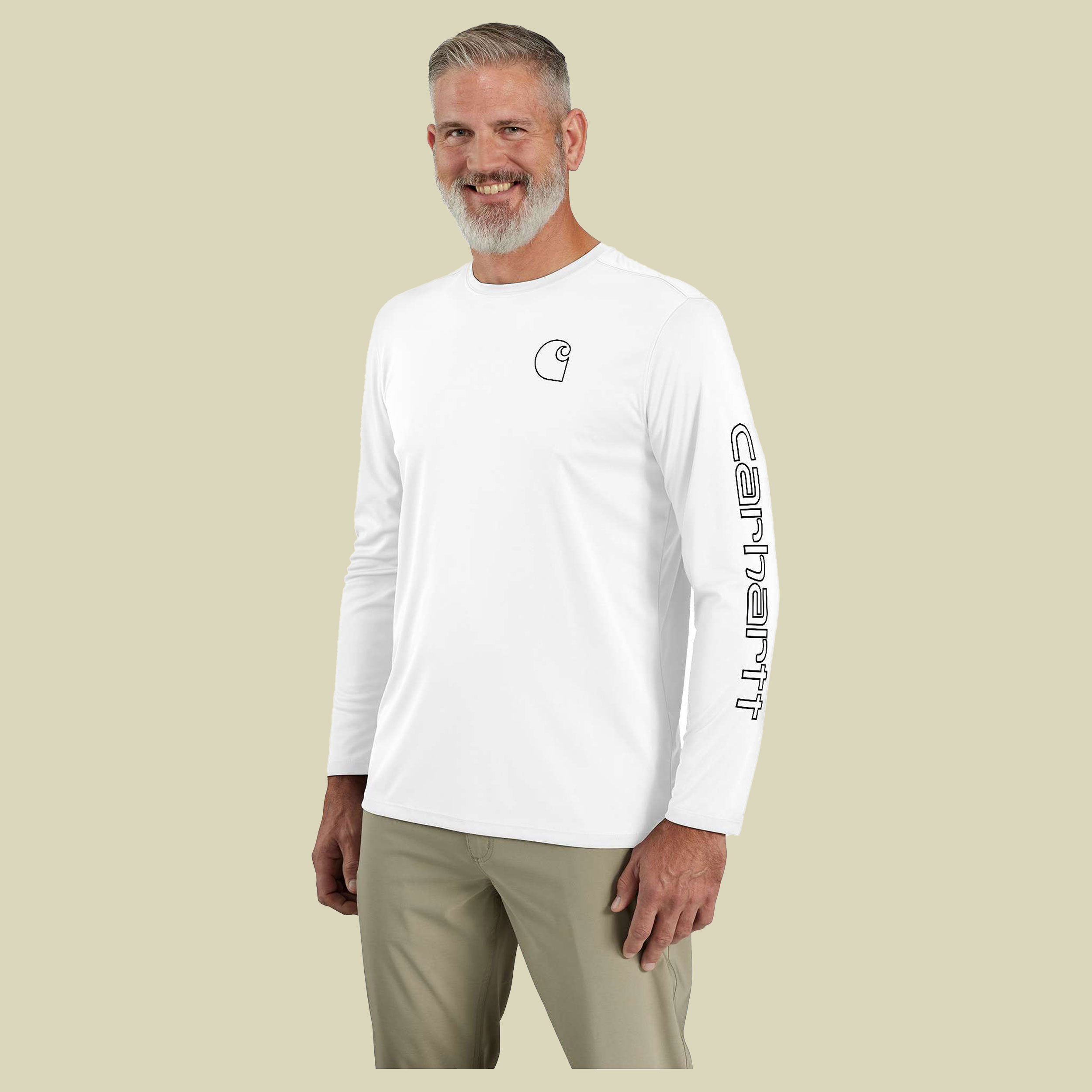 Carhartt Force Sun Defender™ Relaxed LS Logo T-Shirt Men XL weiß - Farbe white