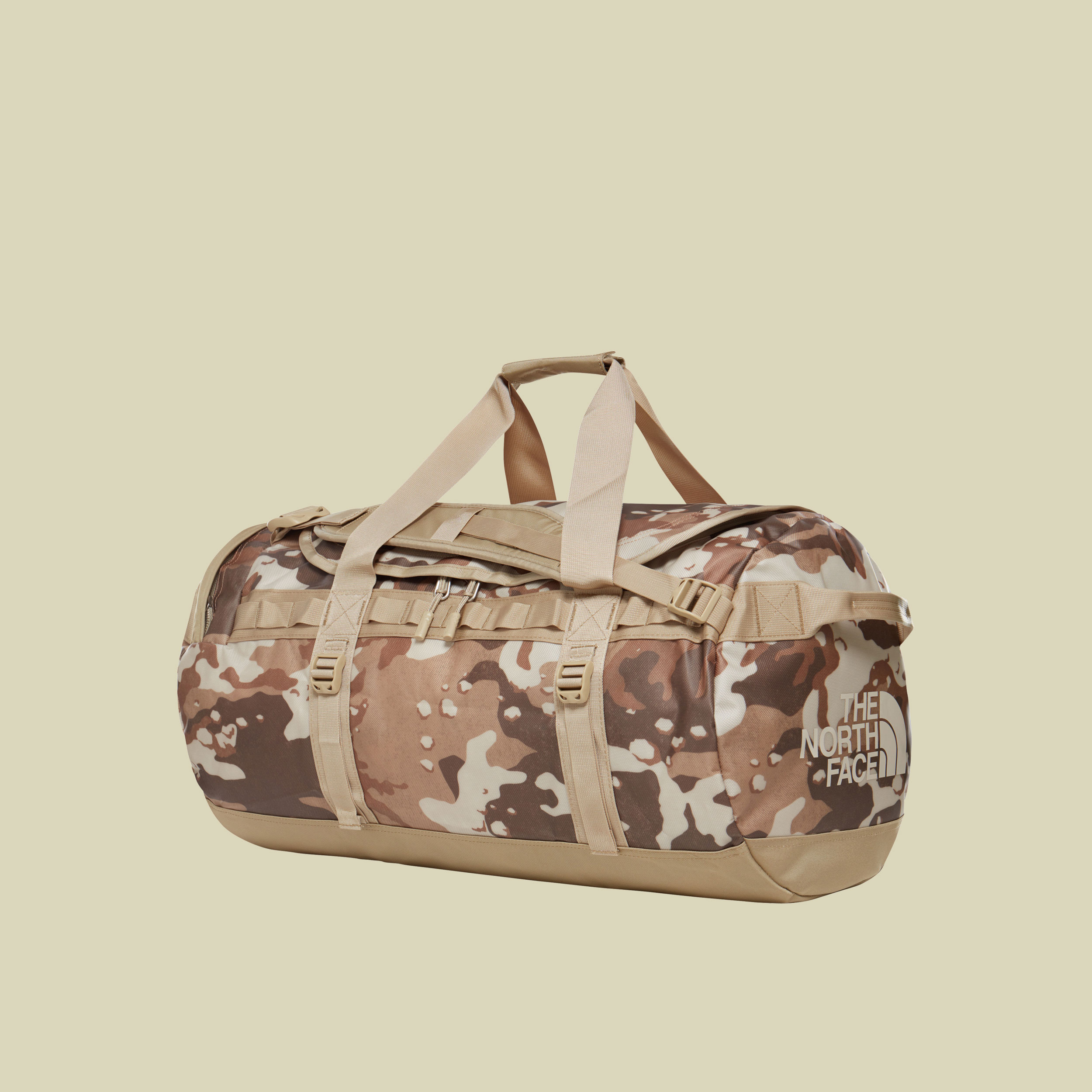 Base Camp Duffel M Volumen 71 Farbe moab khaki woodchip camo desert print/twill beige
