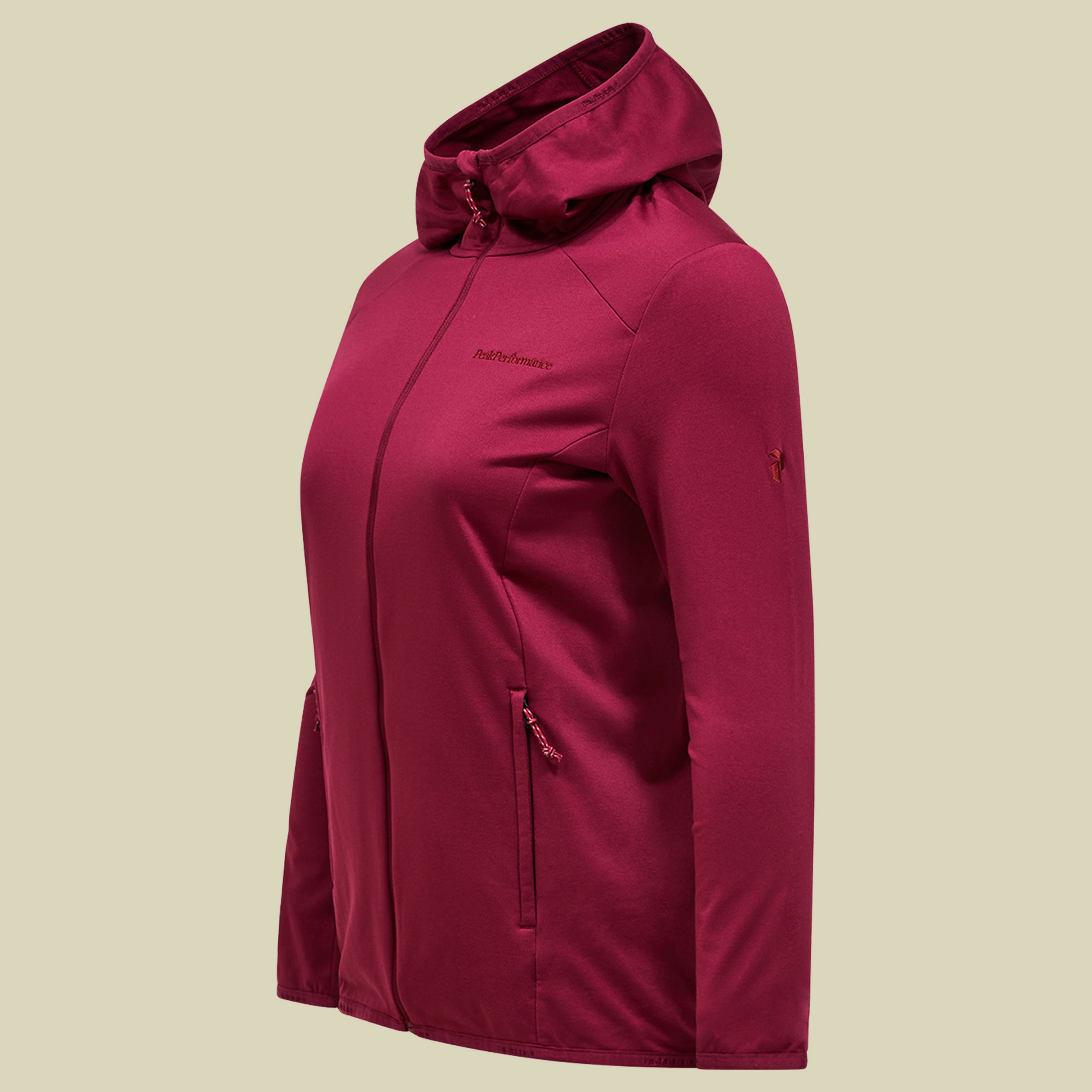 Light Zip Hood Women rot XL - Farbe vertical zenith