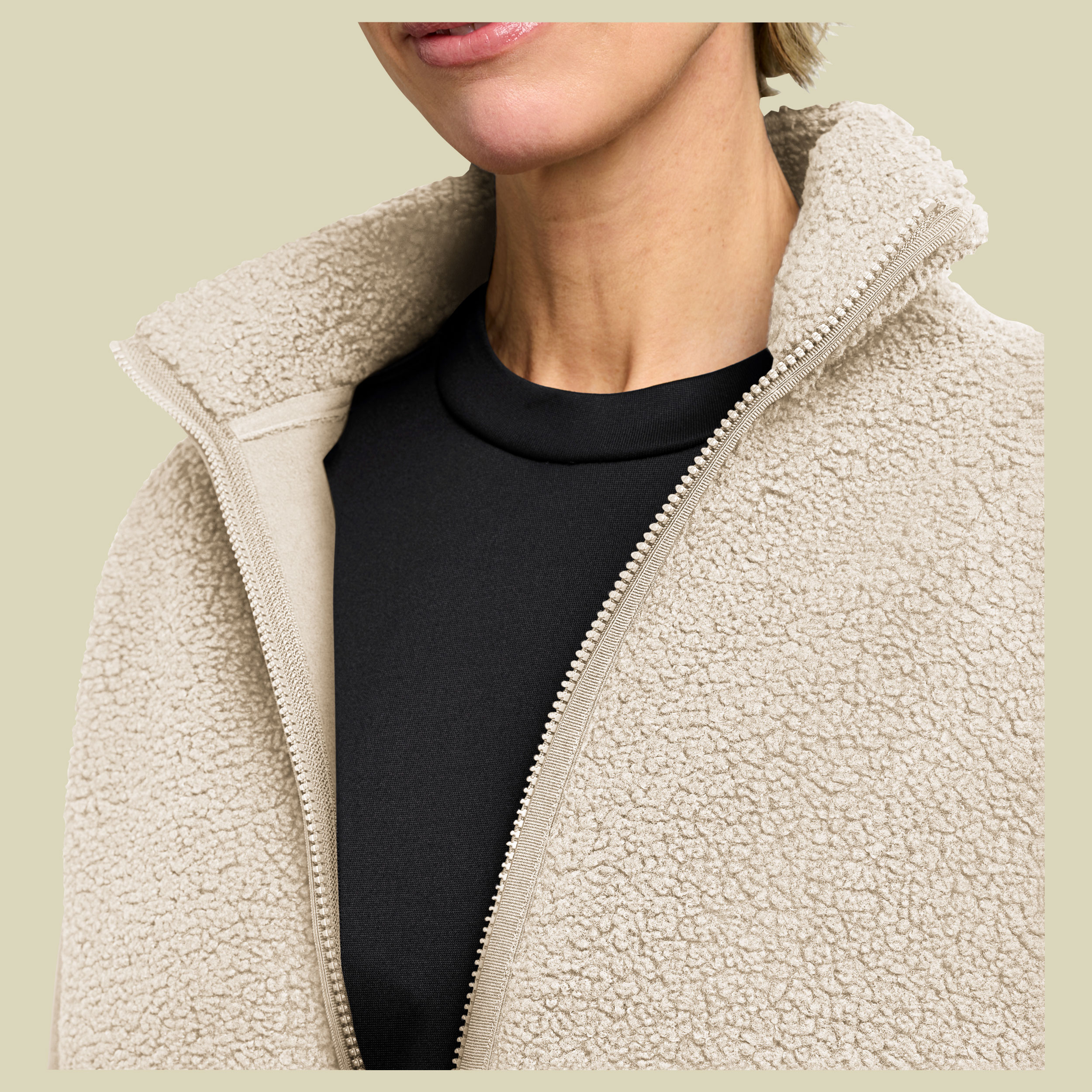 High Curl Vest Women grau XXL - oyster