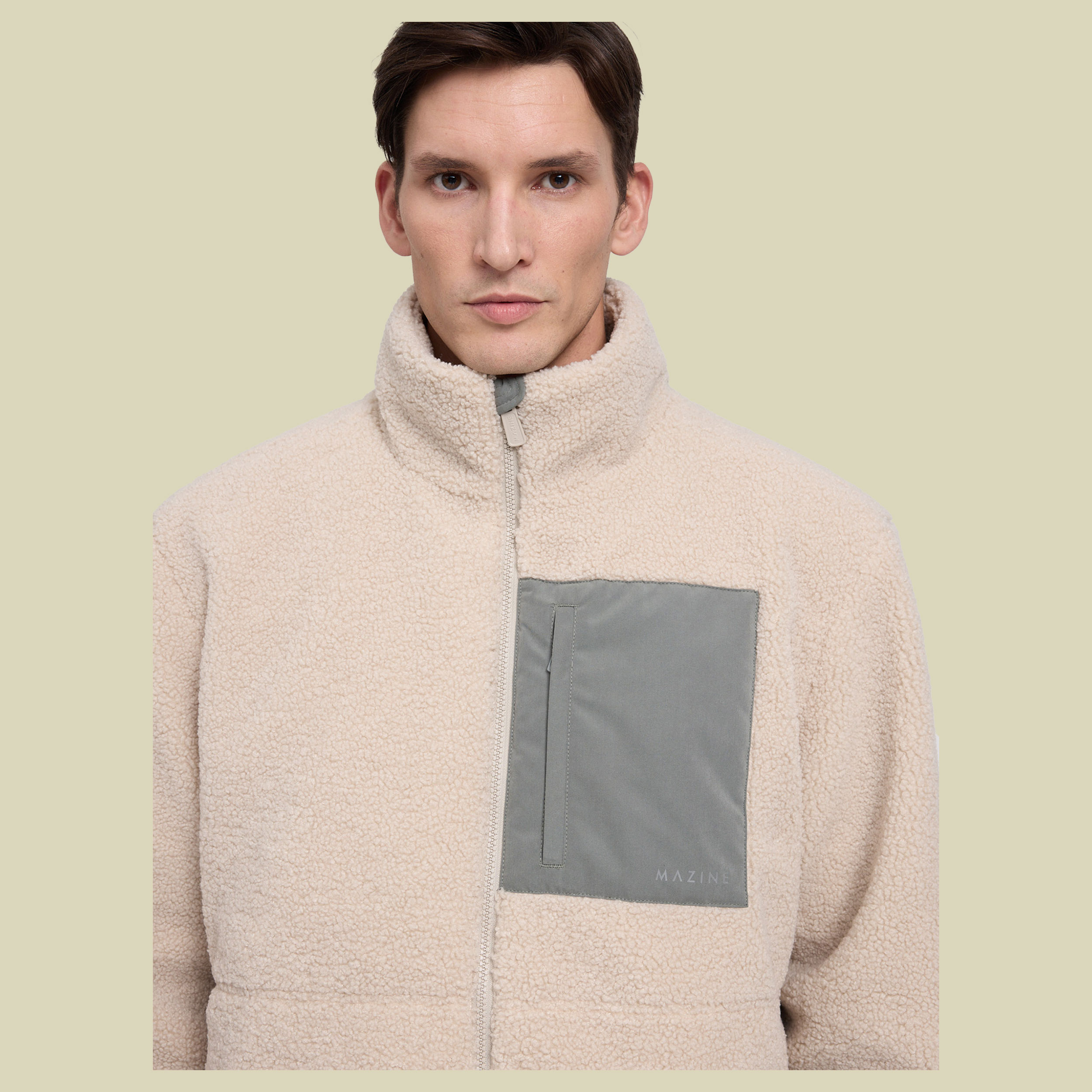Padded Teddy-Fleece Jacket Men XL  mehrfarbig beige - natural/light bottle