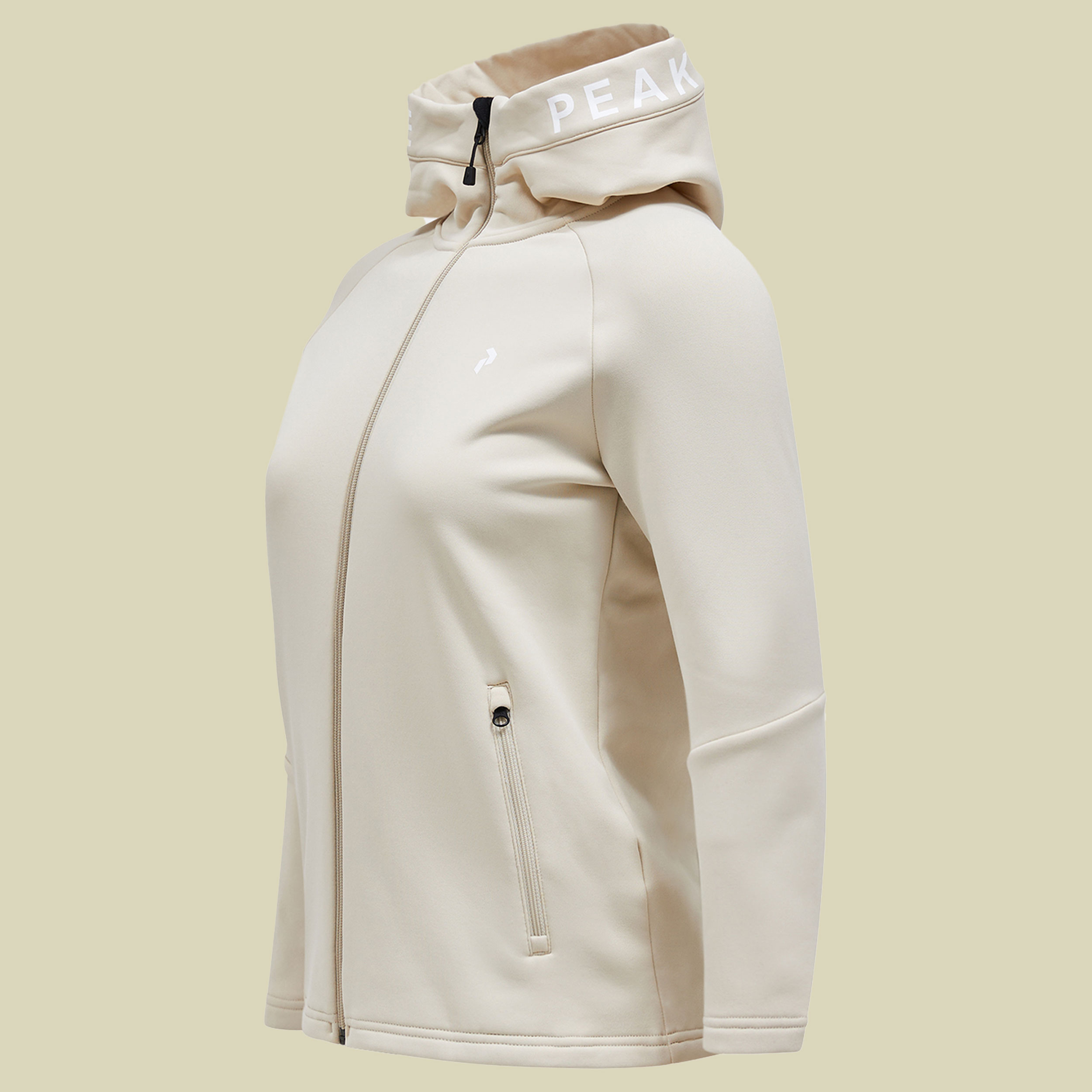 Rider Tech Zip Hood Women L beige - sand fog
