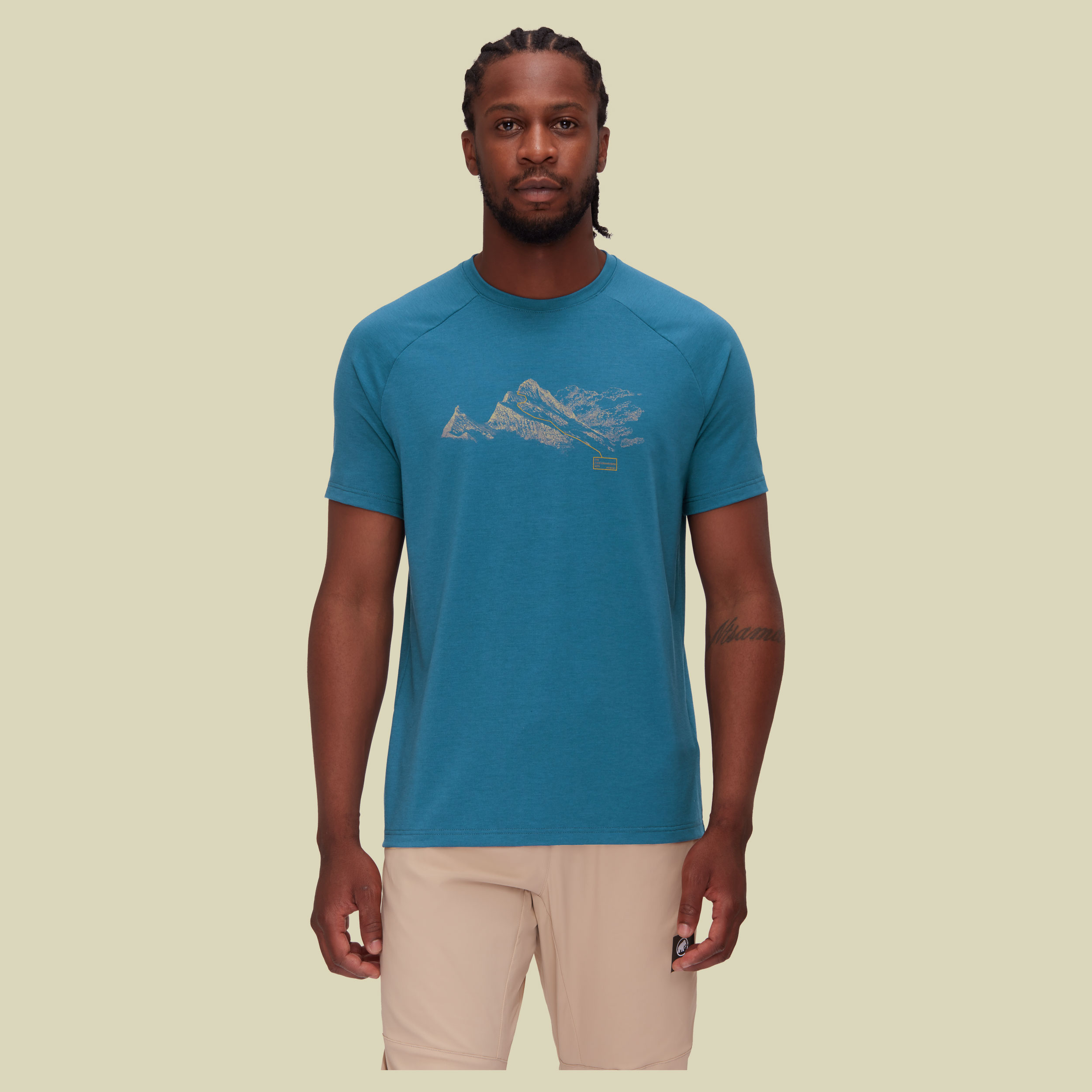 Mountain T-Shirt Men Finsteraarhorn L blau - deep ice