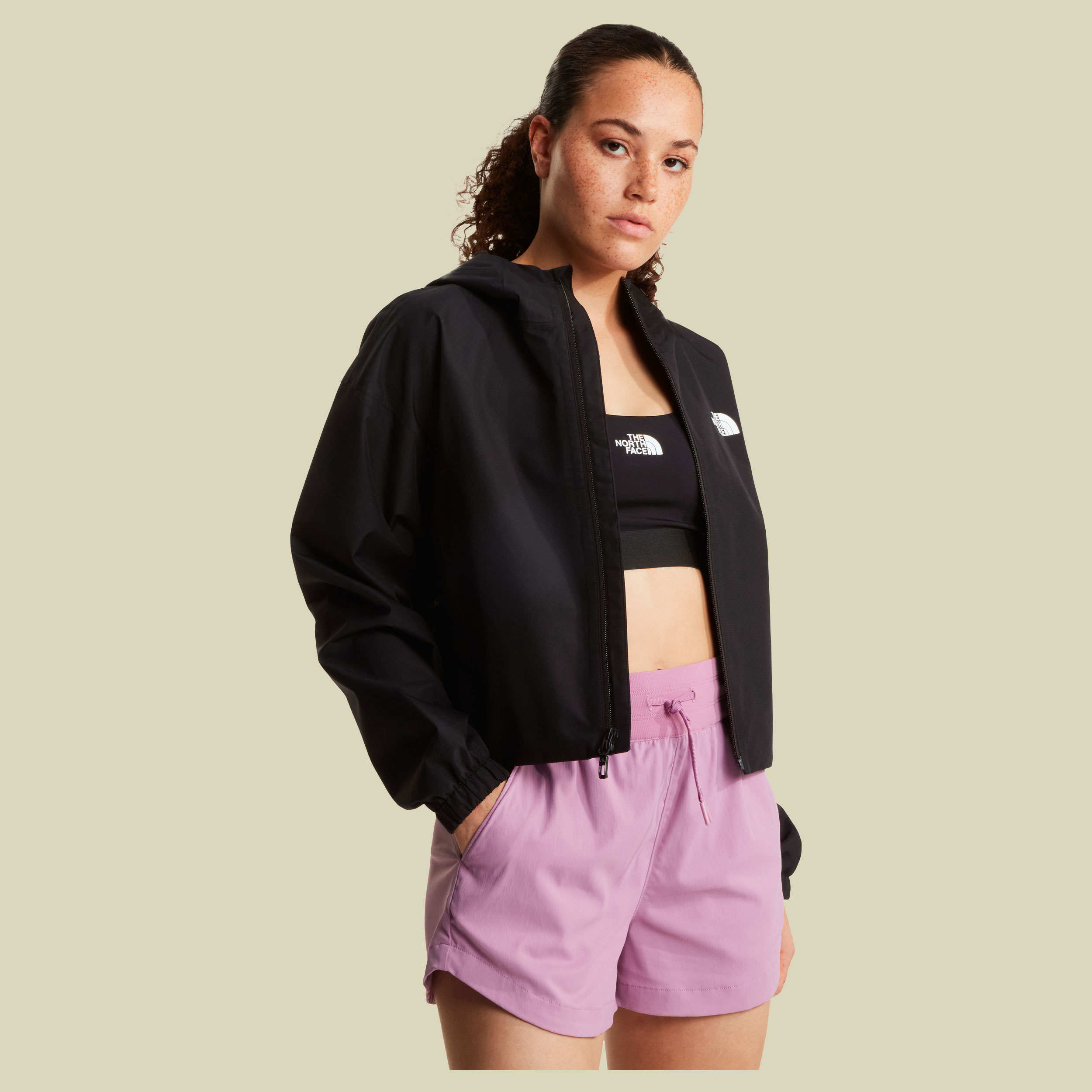 Quest Mono Cropped Jacket Women S schwarz - Farbe TNF black