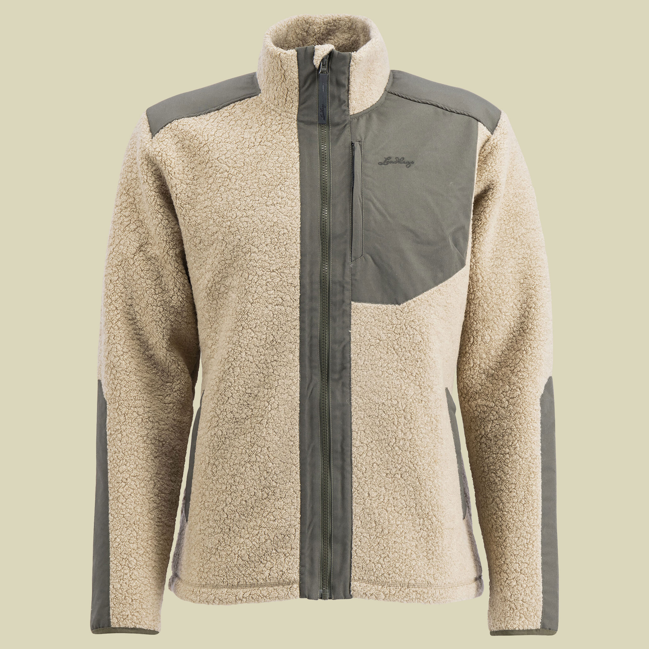 Saruk Wool Pile Mid Full Zip Men Größe S Farbe sand