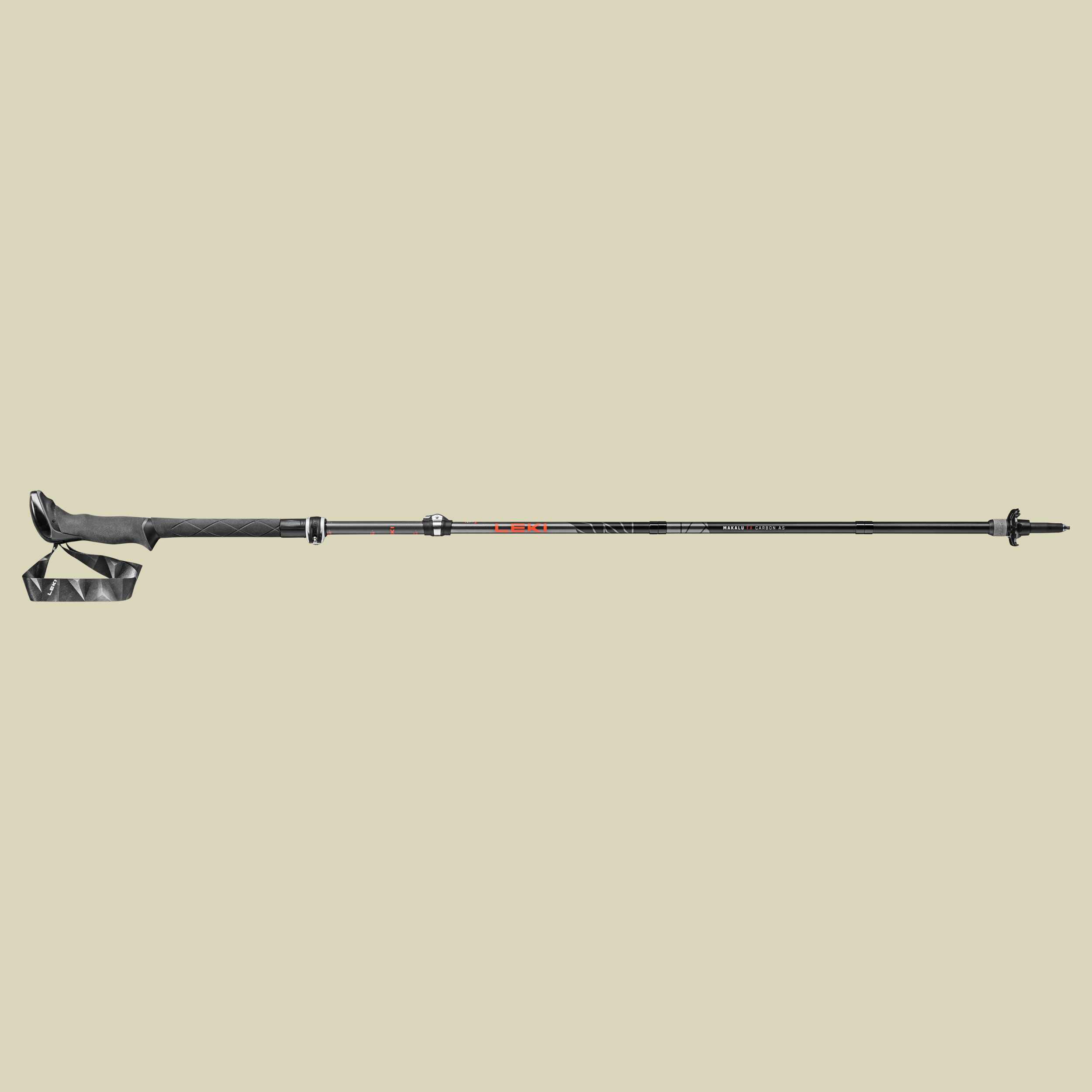 Makalu FX Carbon AS Länge 110 - 130 cm Farbe light anthracite - bright red - black