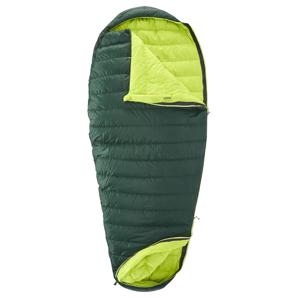 Tension Comfort 300 bis Körpergröße 205 cm (XL) Farbe scarab-lime , Reißverschluss links