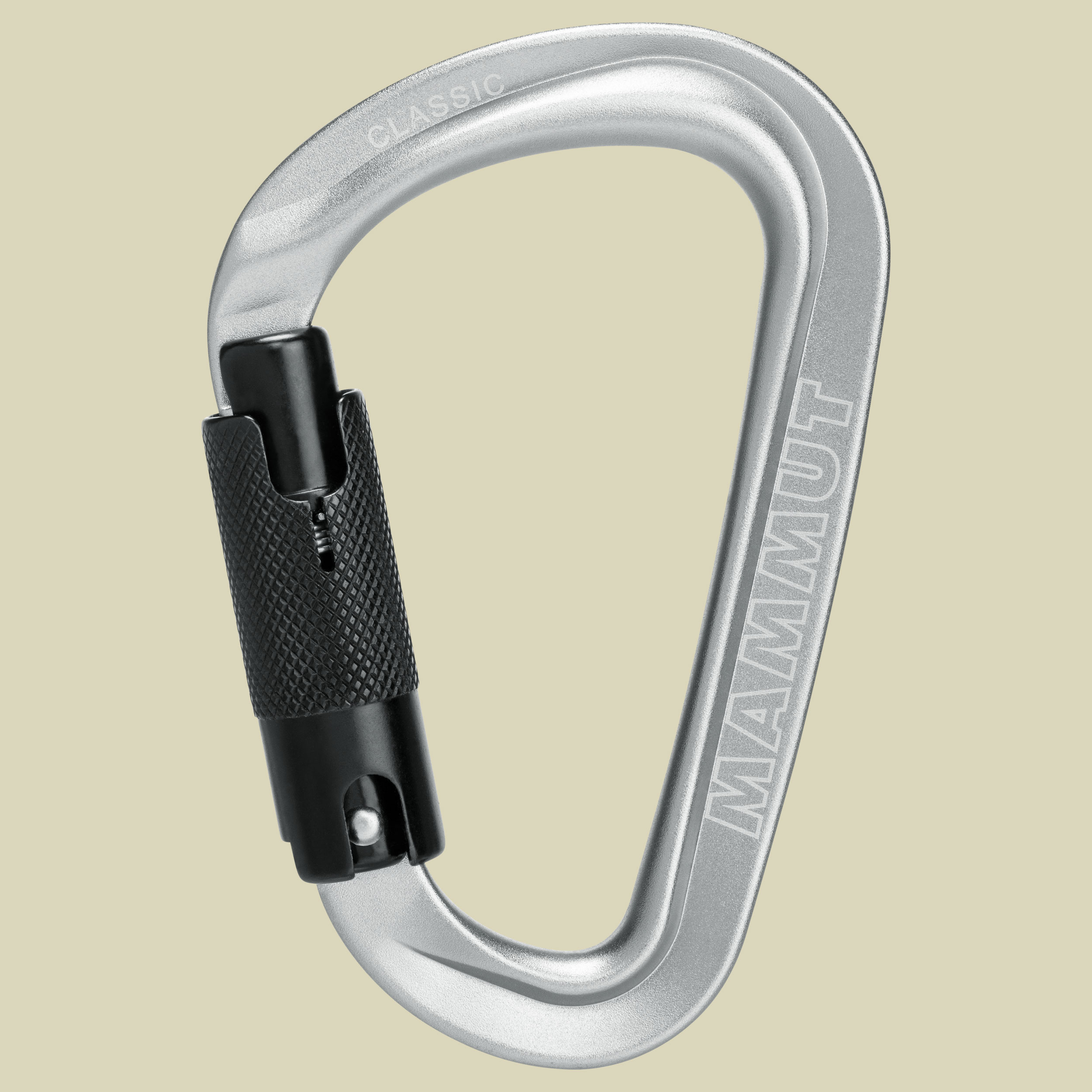 Classic HMS Twistlock Plus Carabiner Größe one size Farbe light grey