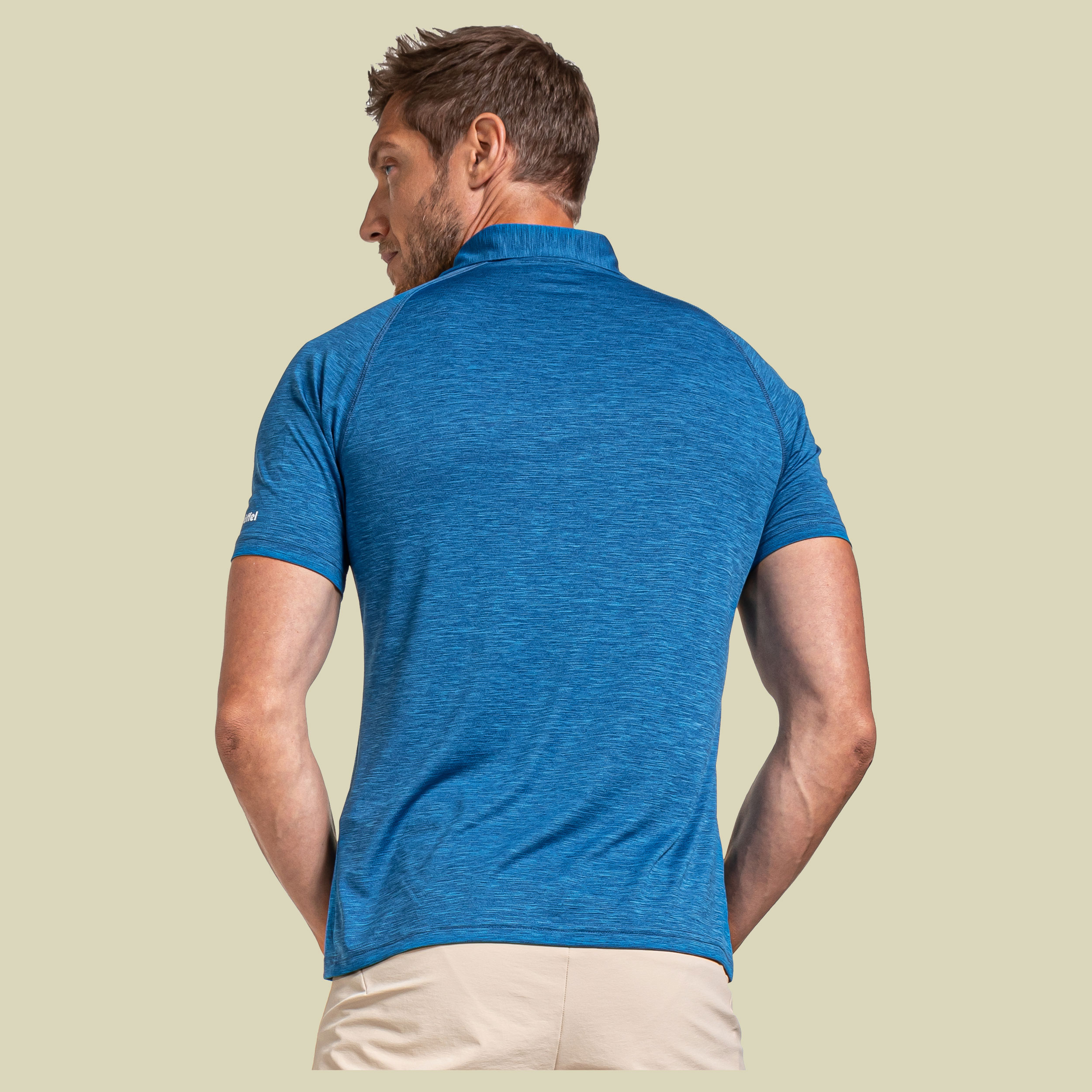 Polo Shirt Hocheck Men Größe 50 Farbe schöffel blau