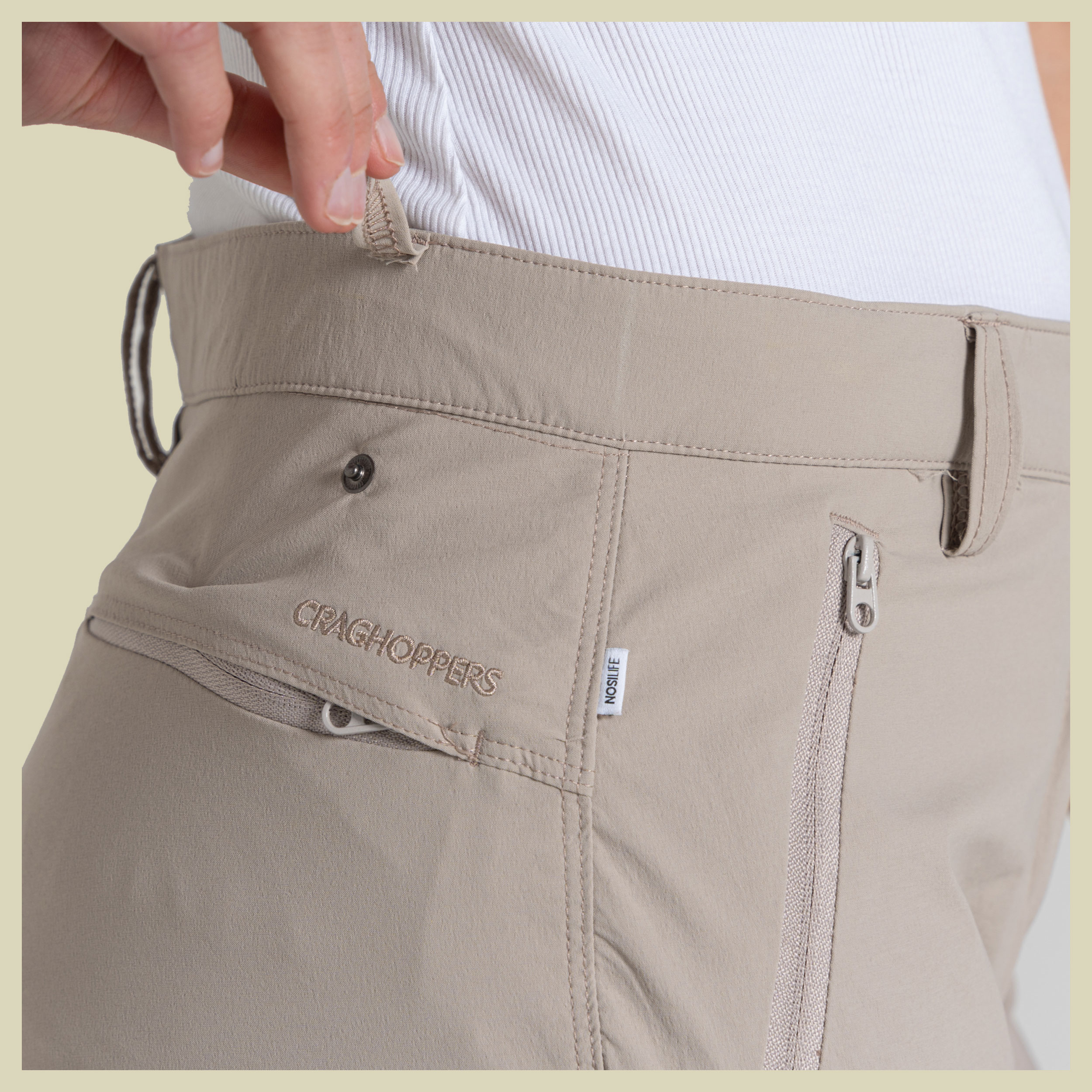 NosiLife Pro Convertible Trousers III Women 42 beige - soft mushroom (UK 14)