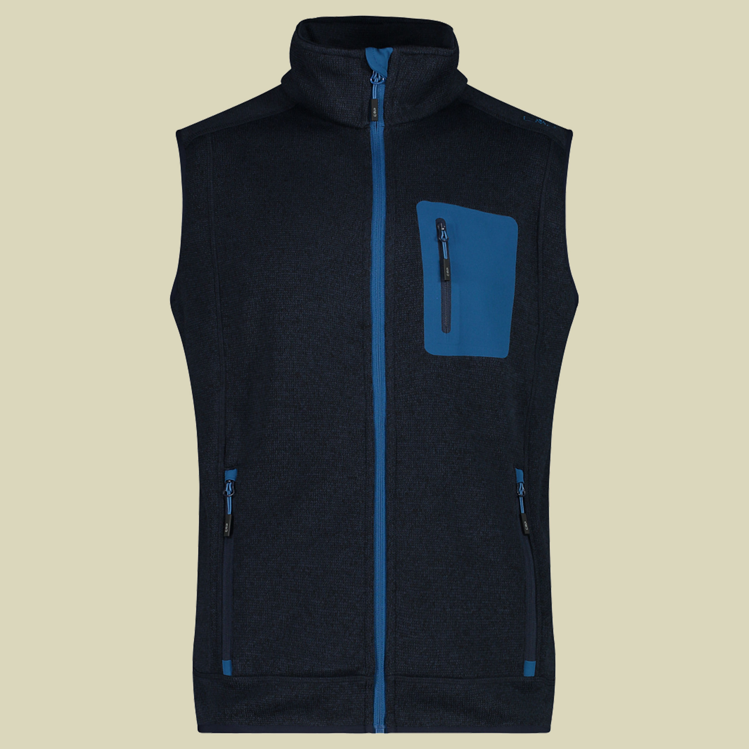 Man Knit-Tech-Fleece Vest 3H60947N Größe 54 Farbe 11NP b.blue-petrol