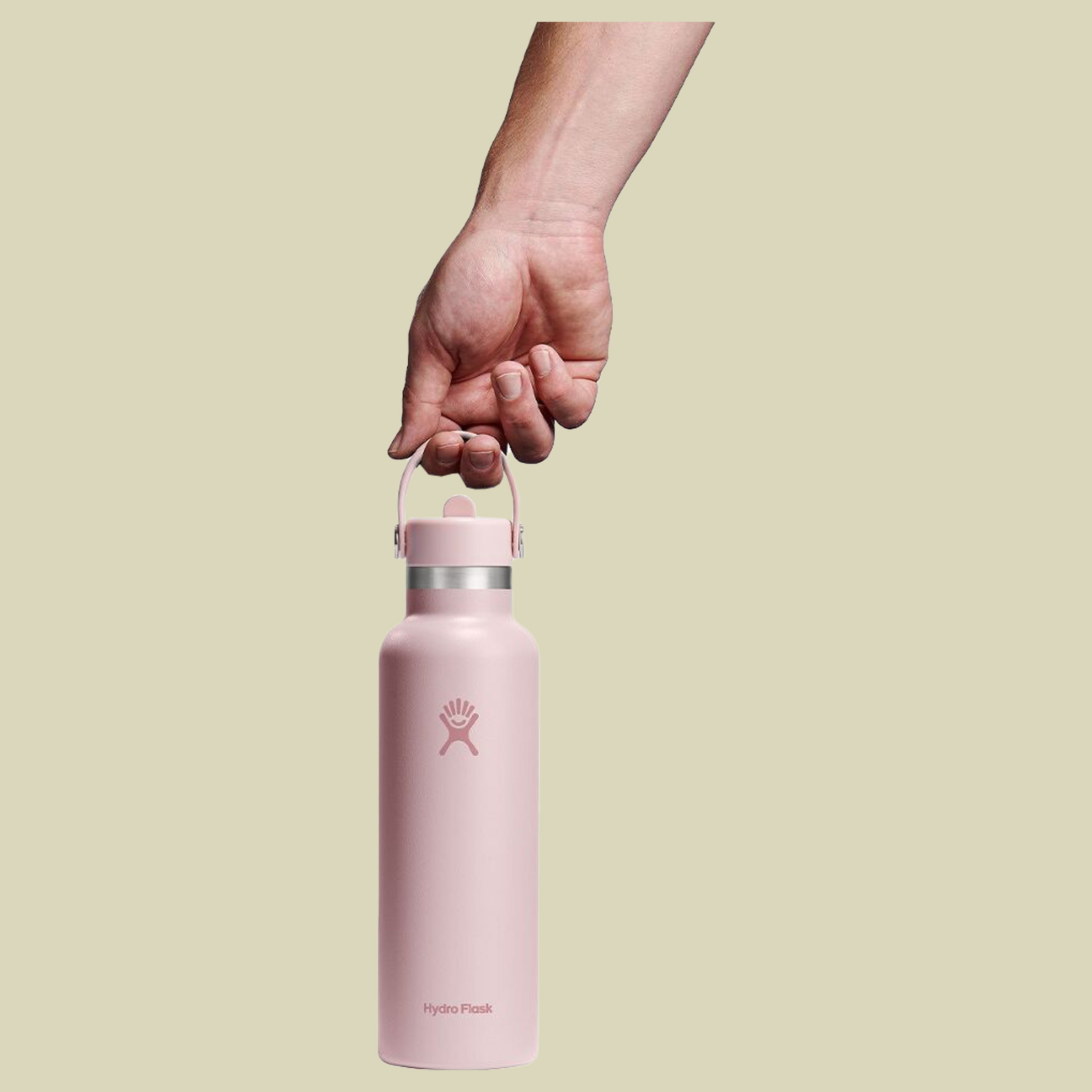 Hydro Flask 21 oz Standard Mouth w. Flex Straw Cap rosa 621 - trillium