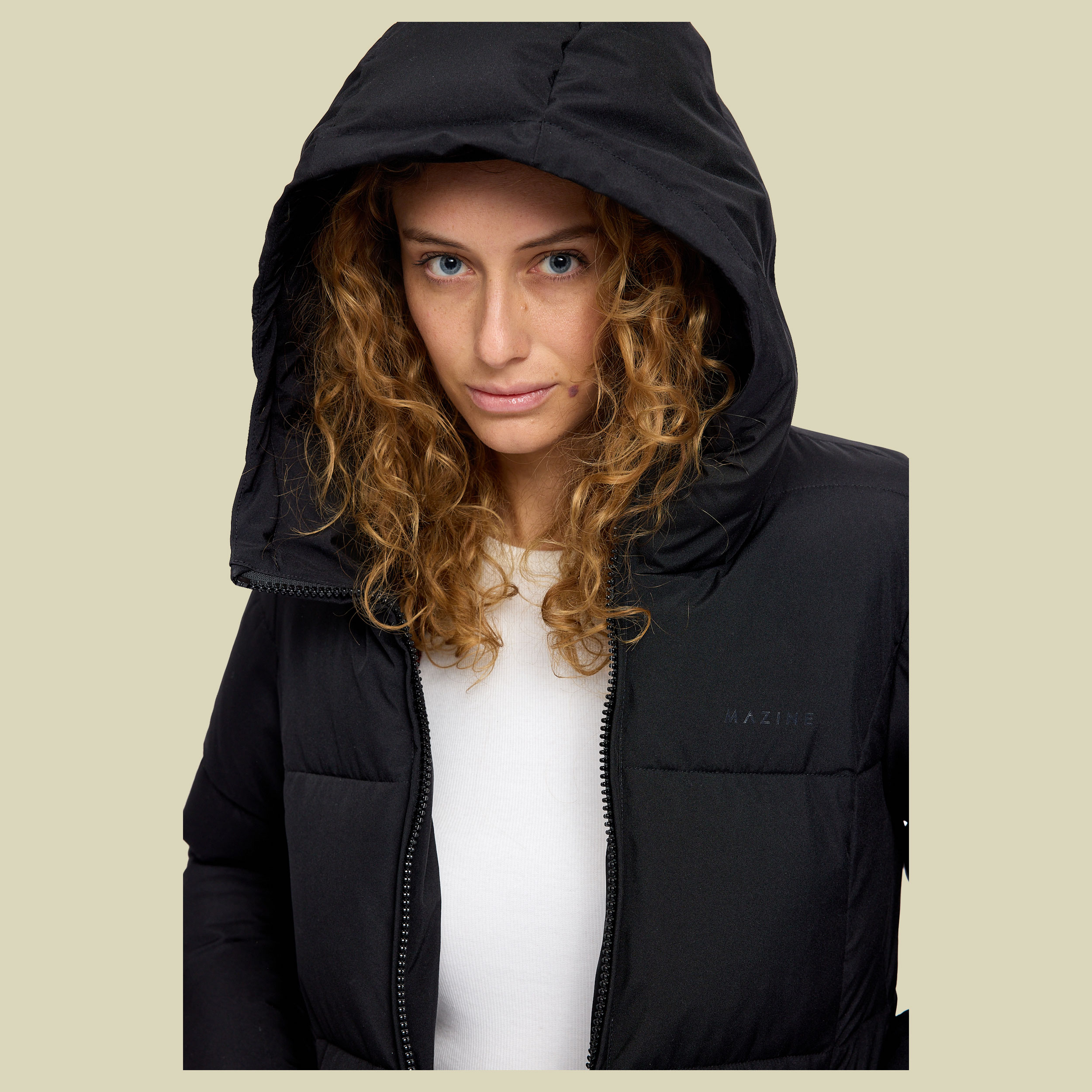 Basic Puffer Coat Women S schwarz - Farbe black