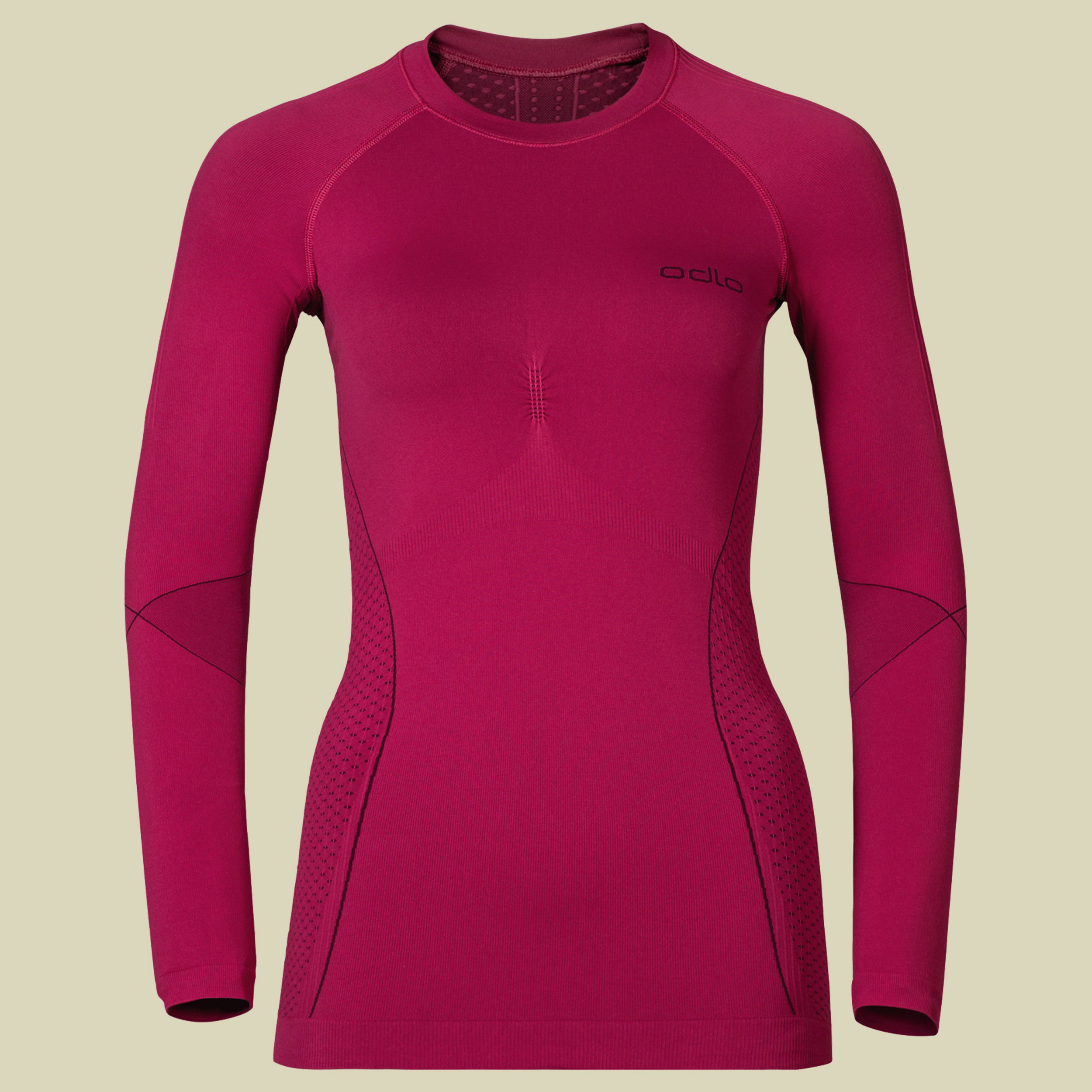 Evolution Warm Shirt l/s crew neck Women 183131 Größe S Farbe sangria-zinfandel