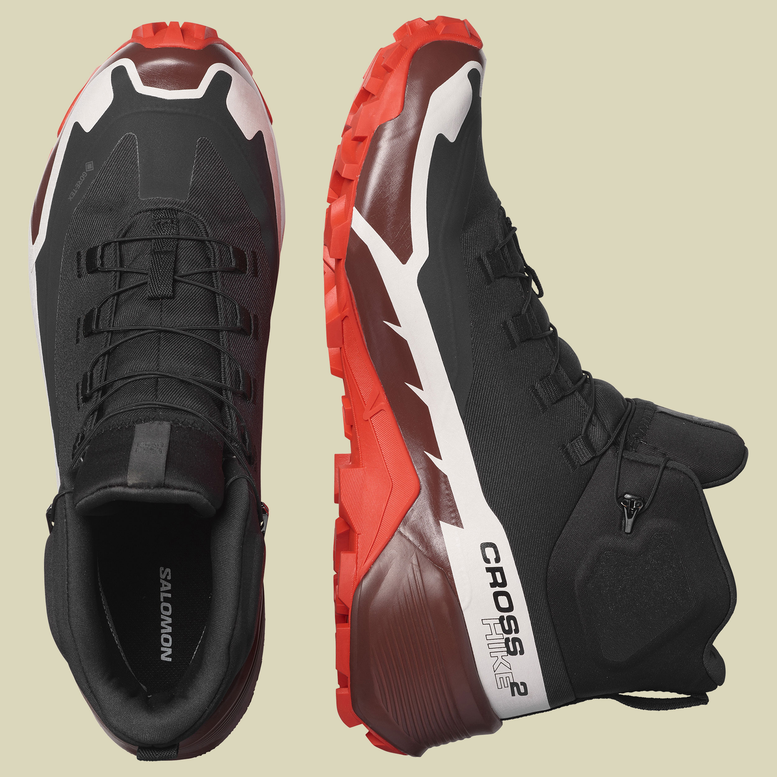 Cross Hike Mid GTX 2 Men Größe UK 9,5 Farbe black/bitter chocolate/fiery red