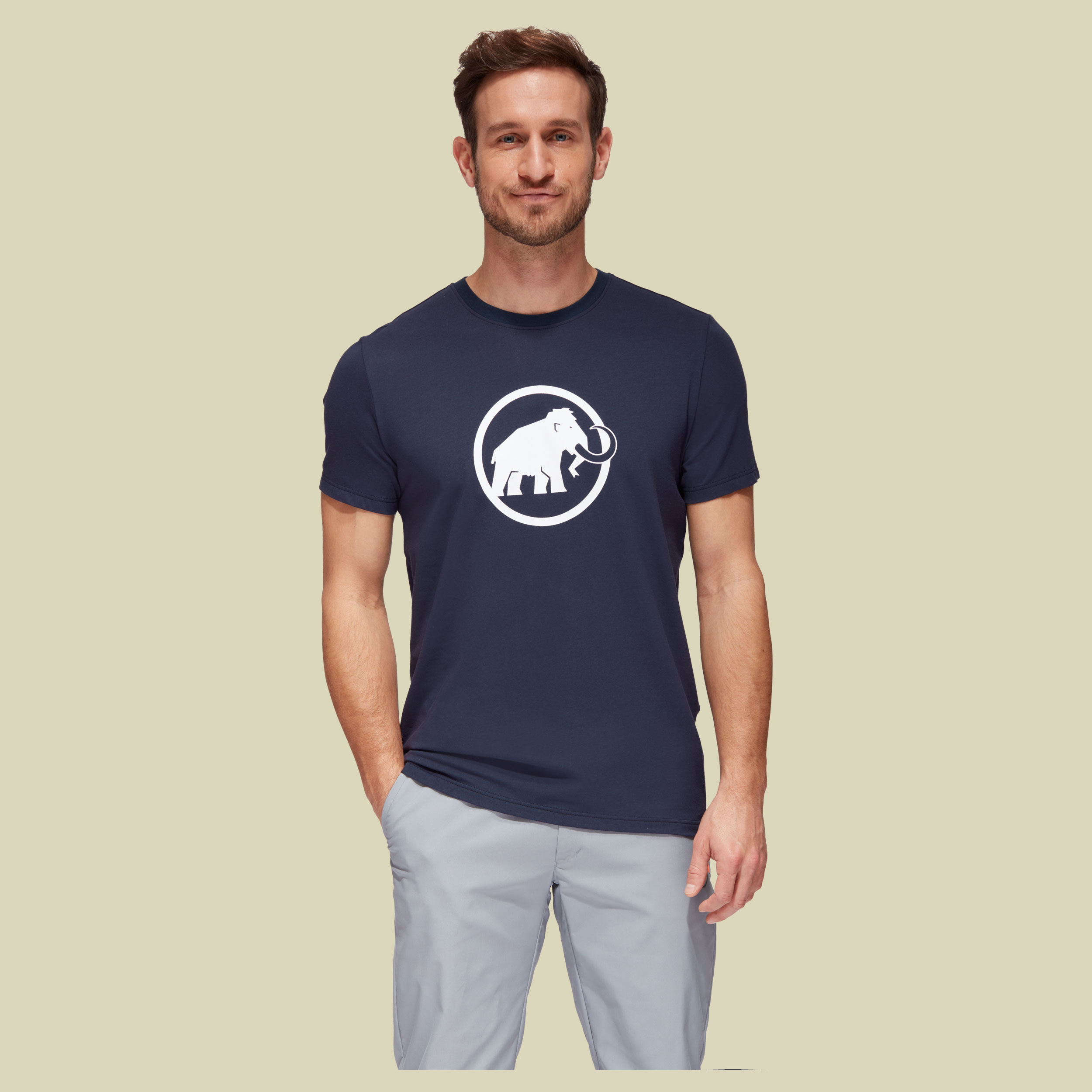 Classic T-Shirt Men mit Logo-Print Größe XL Farbe iguana