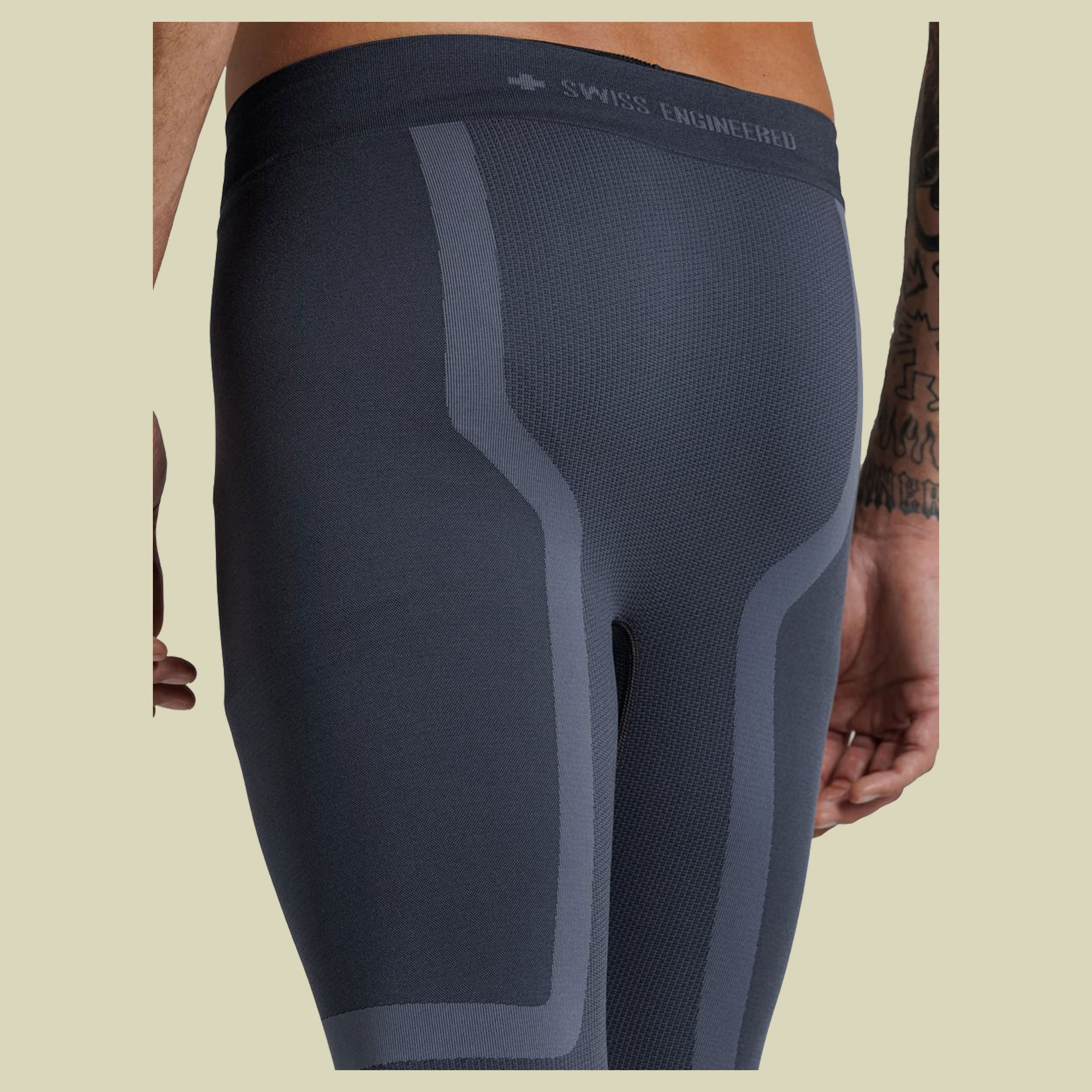 X-BIONIC X-Ential Long Tights Men XL grau - anthracite