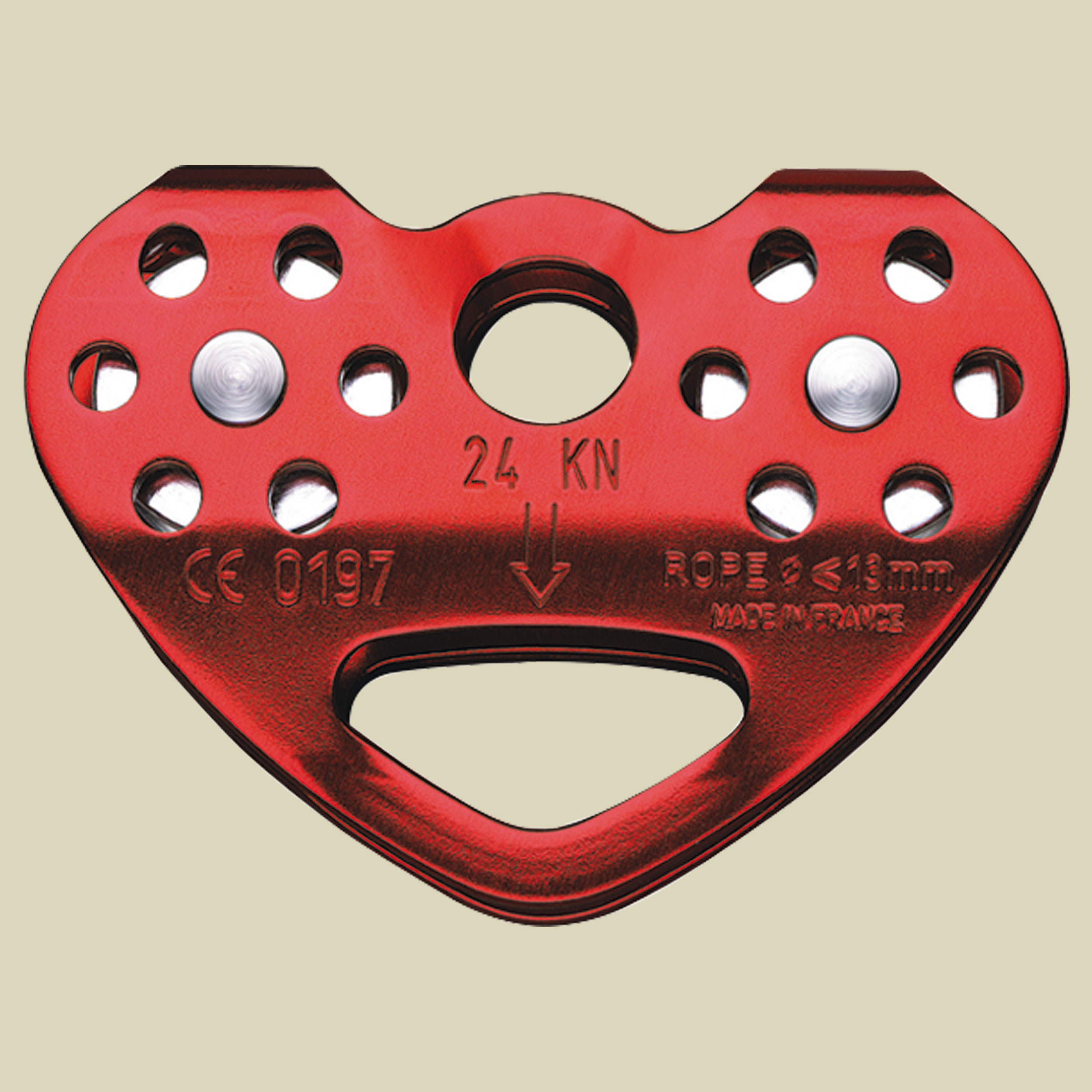 Tandem doppelte Seilrolle Farbe rot