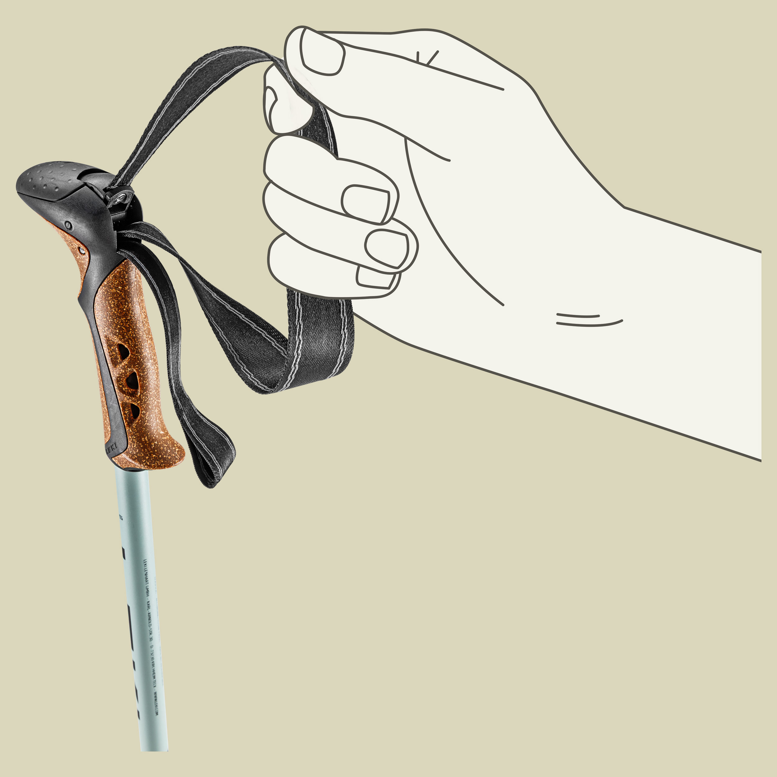 Khumbu Lite AS Länge 100 - 135 cm Farbe dark sea green-black