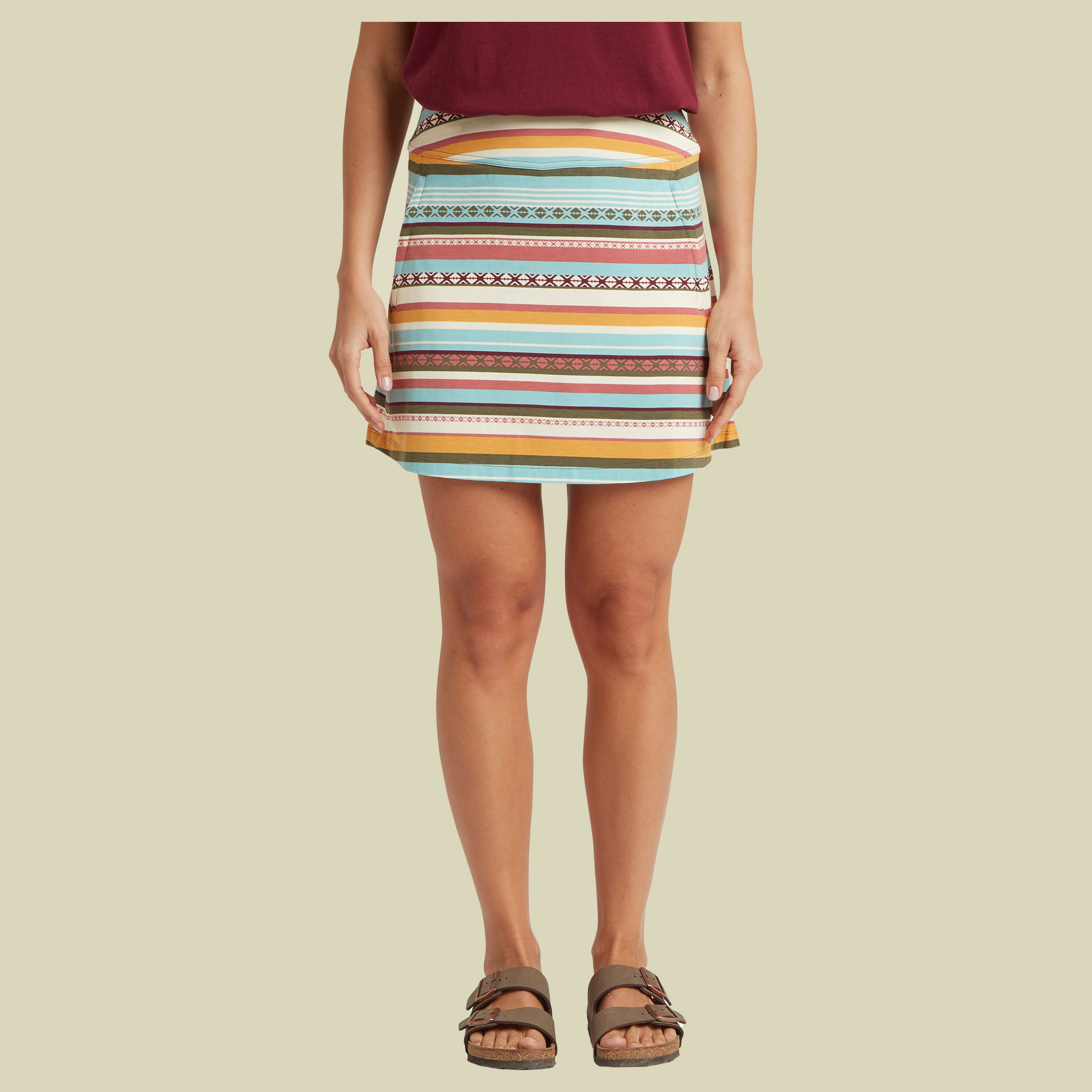 Neha Skort Women mehrfarbig gestreift  XS - Farbe evergreen indreni