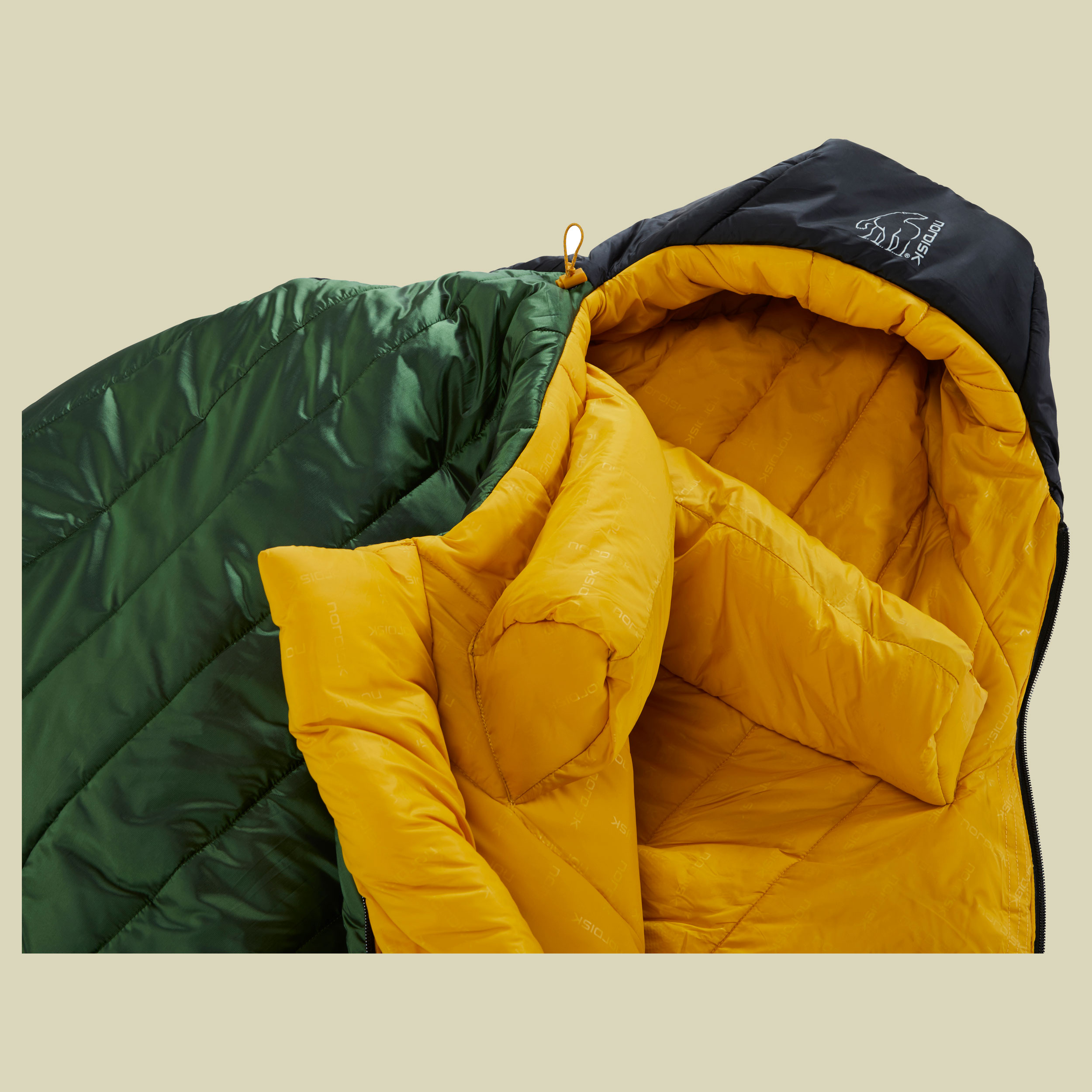 Gormsson -10 Mummy bis Körpergröße 205 cm (XL) Farbe artichoke green/mustard yellow/black, Reißverschluss links