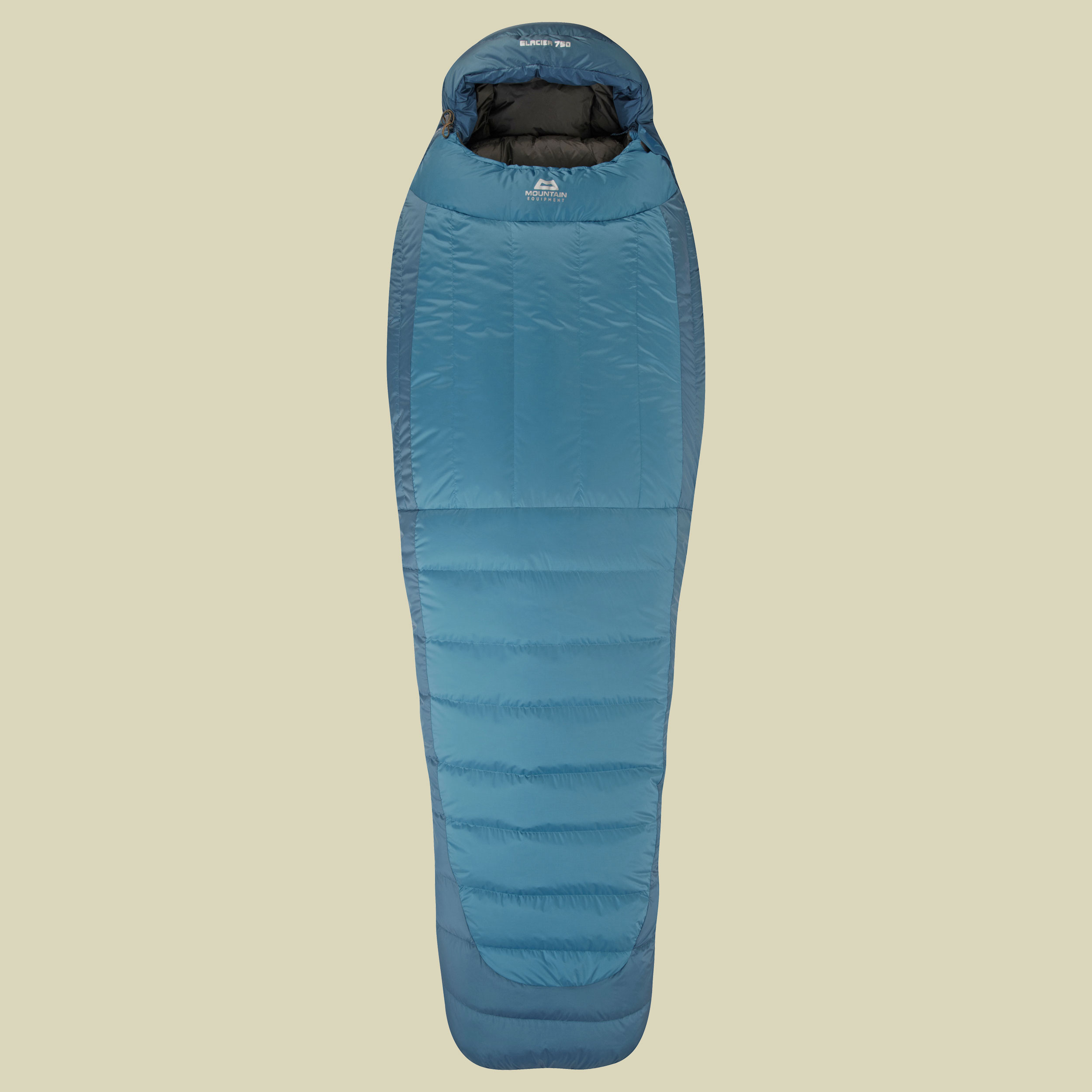 Glacier 750 bis Körpergröße Schlafsack 185 cm cm Farbe Neptune-Nautilus, Reißverschluss Schlafsack links