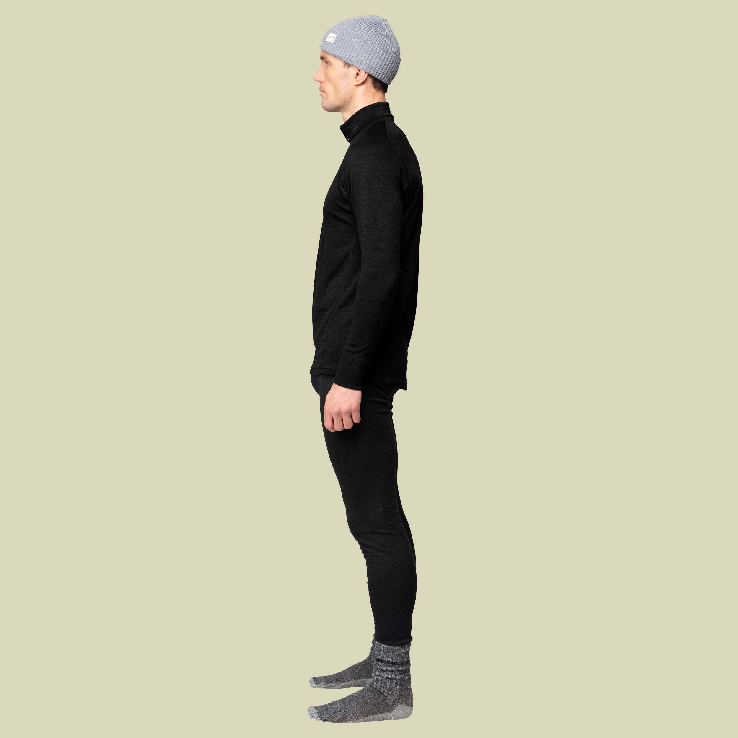 Duo Active Merino 205 Zip Neck Man schwarz XXL - black