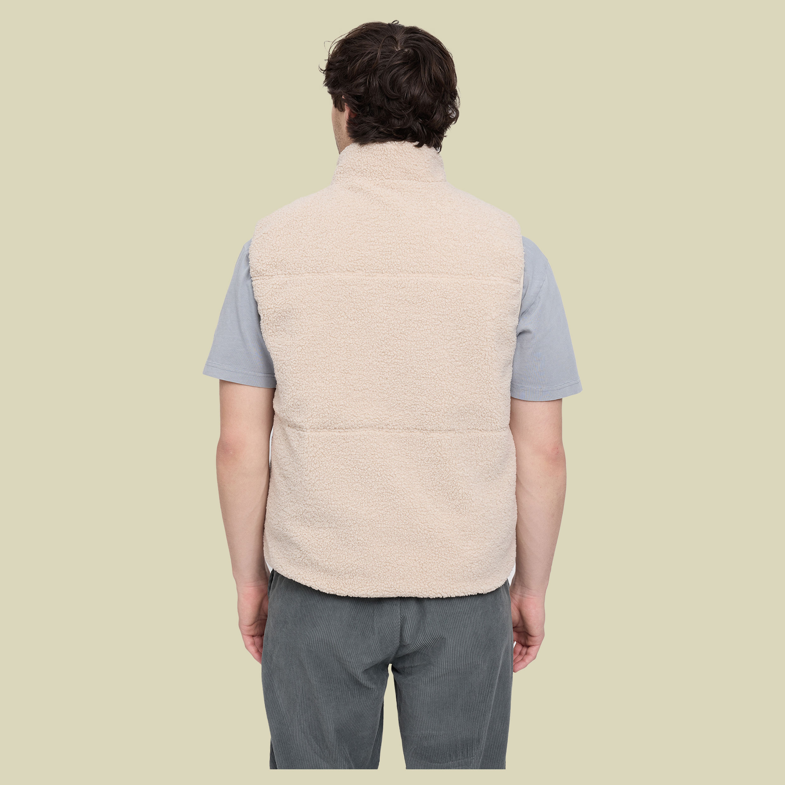 Padded Teddy-Fleece Vest Men XXL beige - natural/light bottle