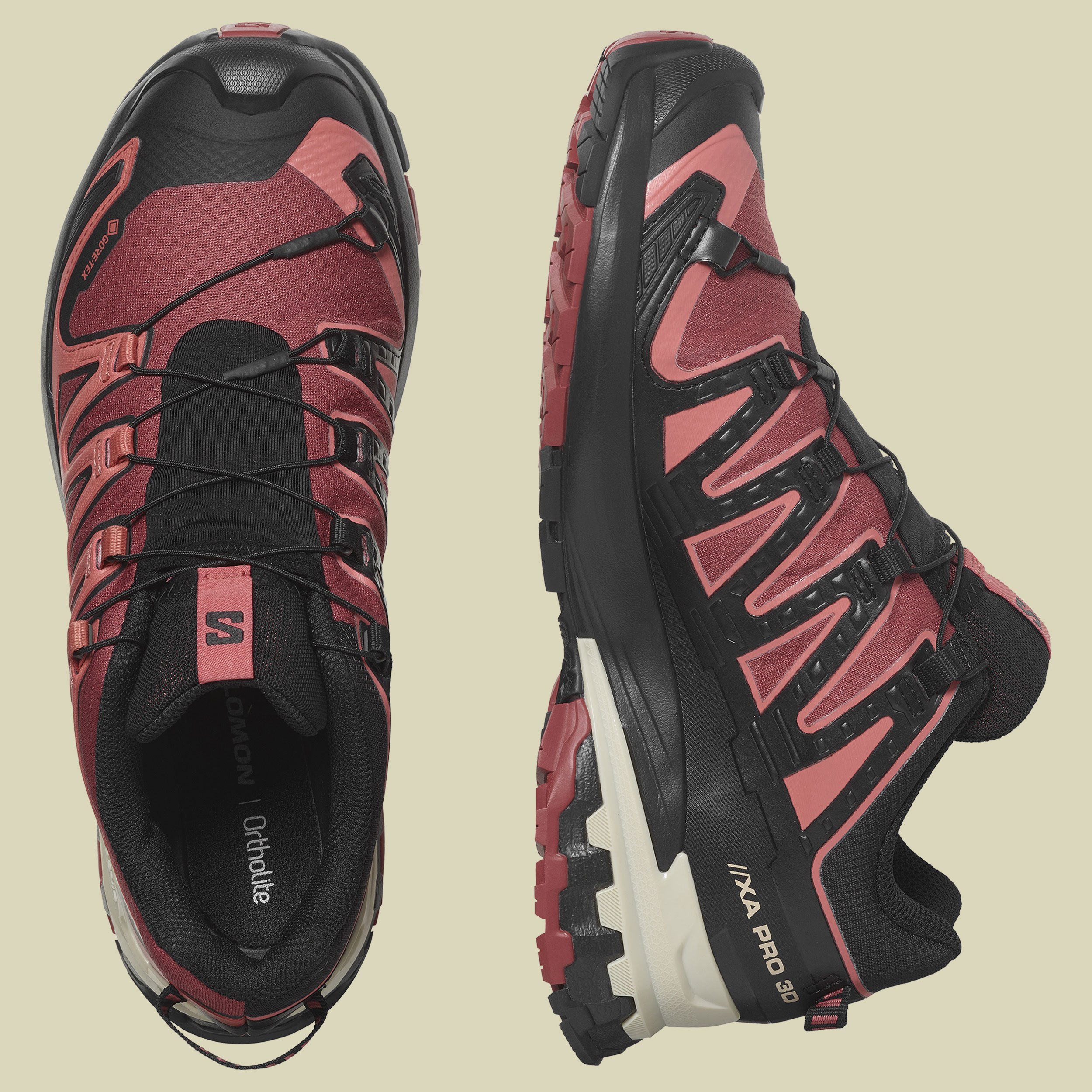 XA PRO 3D V9 GTX Women Größe UK 8 Farbe cow hide/black/faded rose