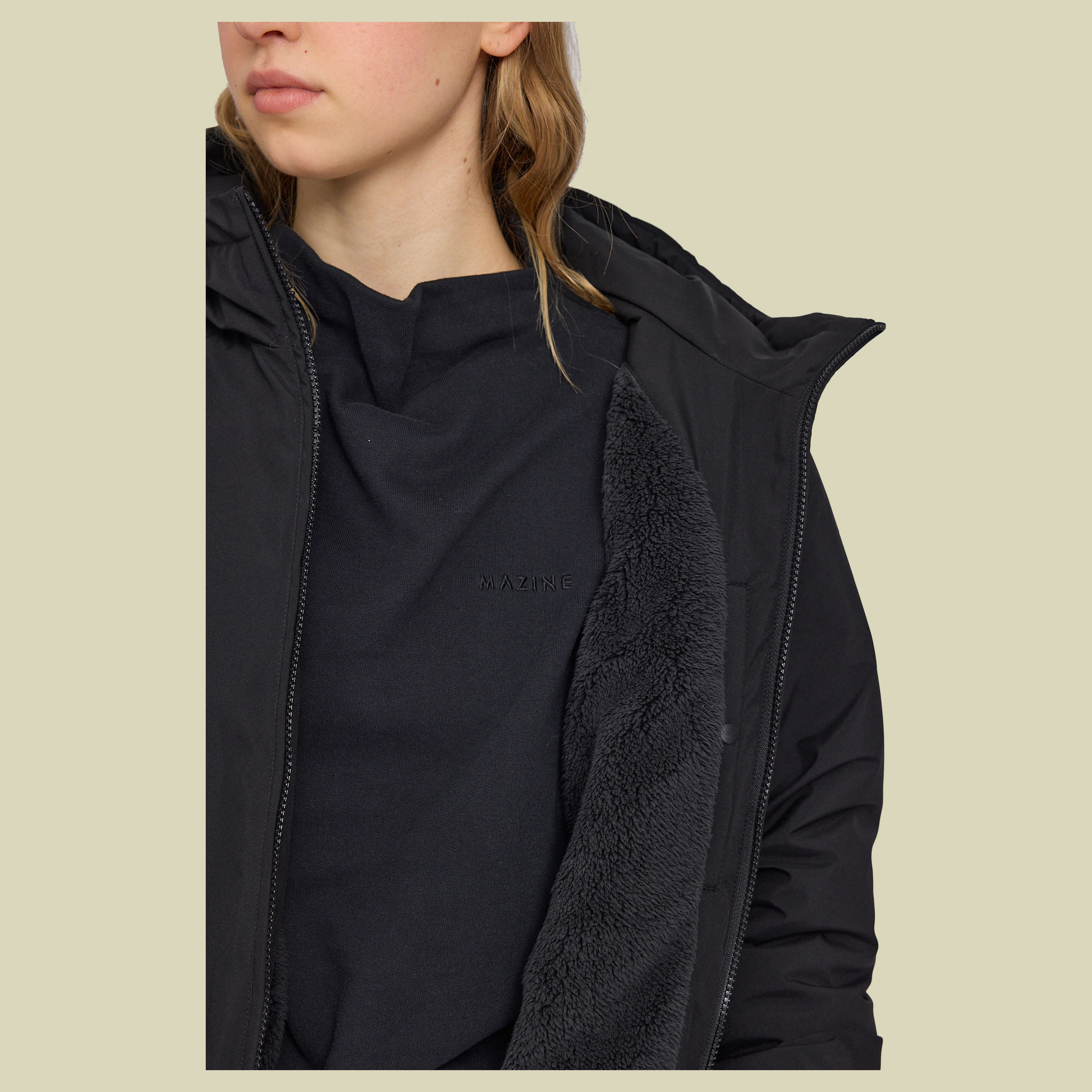 Basic Padded Jacket Women S schwarz - Farbe black