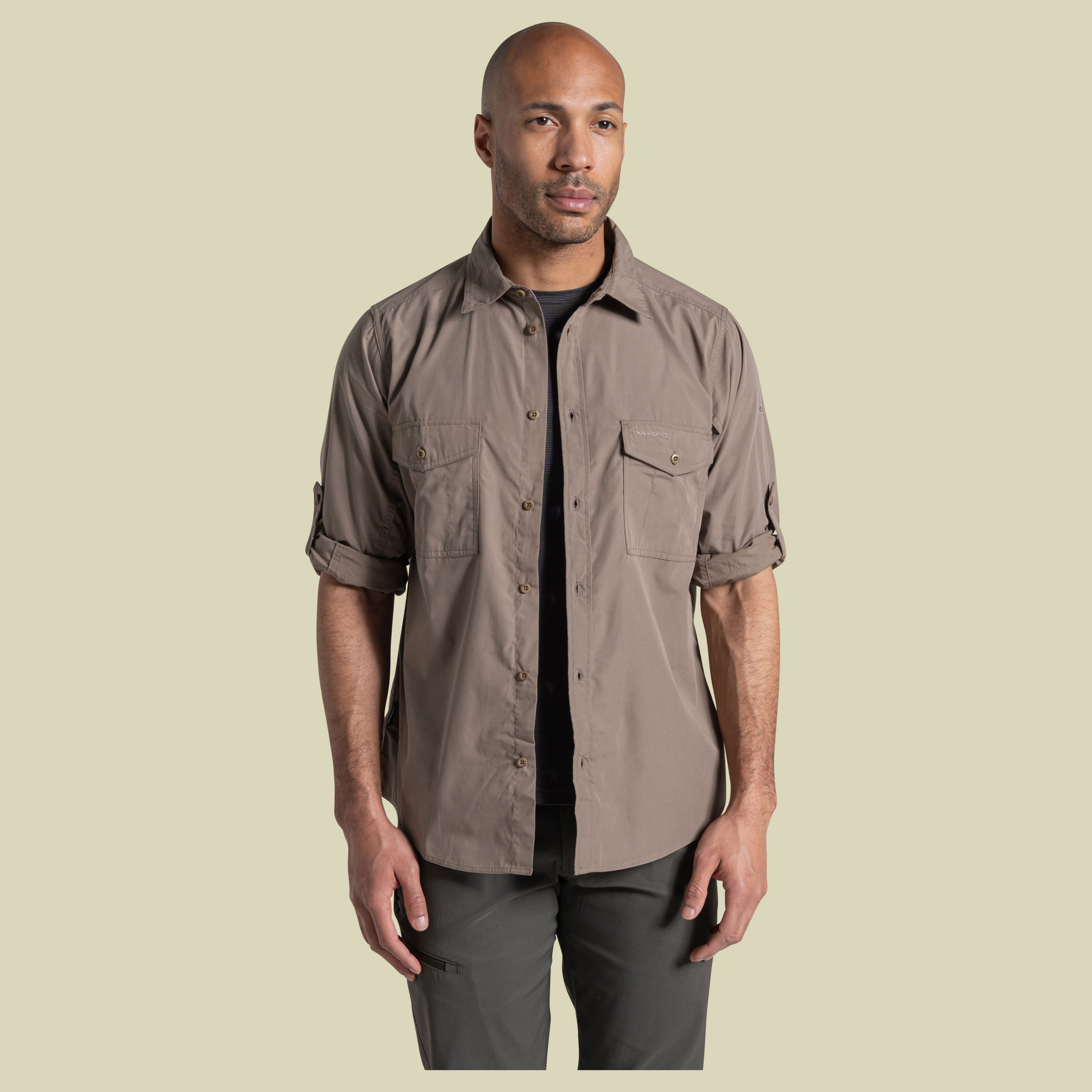 Kiwi II Long Sleeved Shirt Men XXL braun - pebble