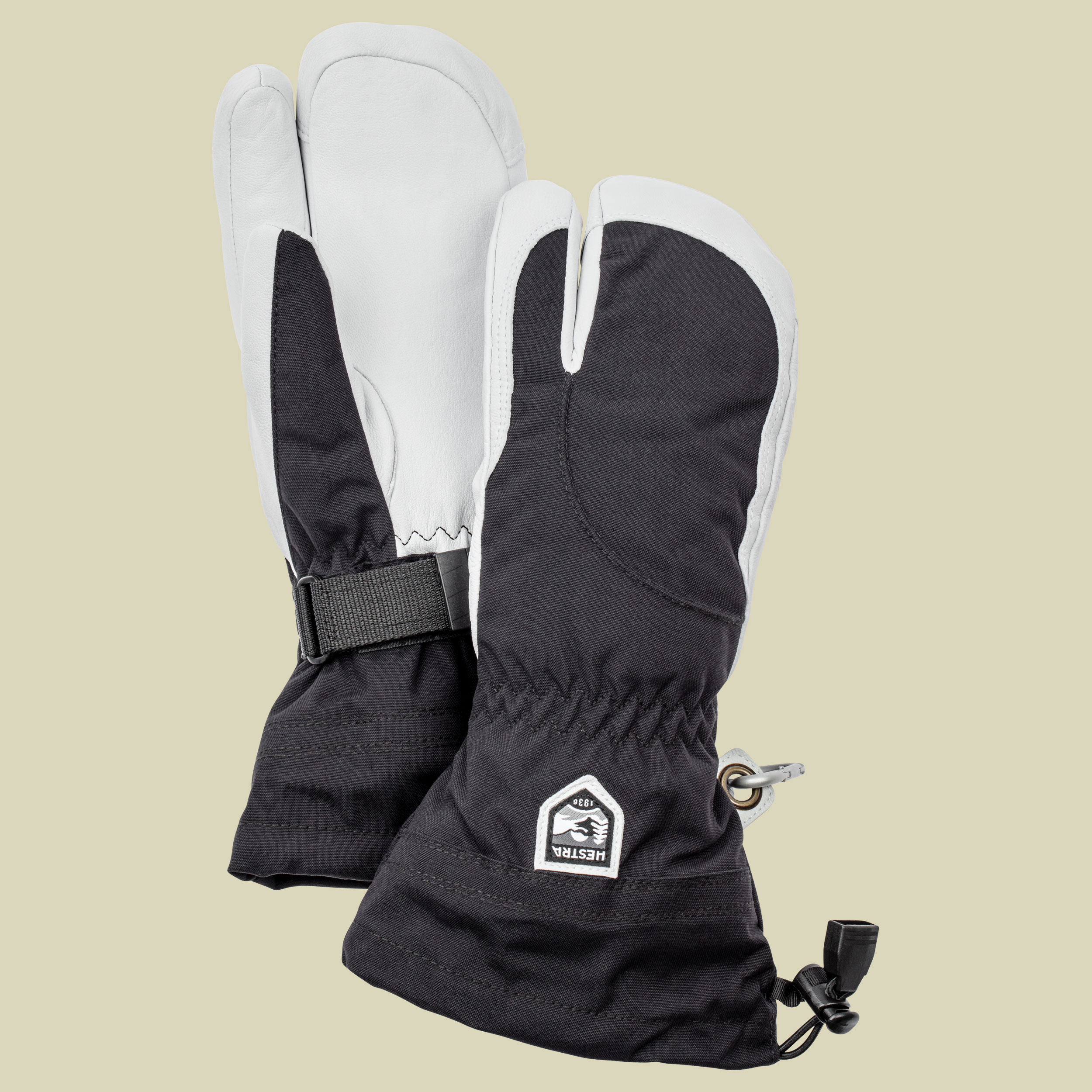 Heli Ski Female 3-Finger Größe 7 Farbe black/offwhite