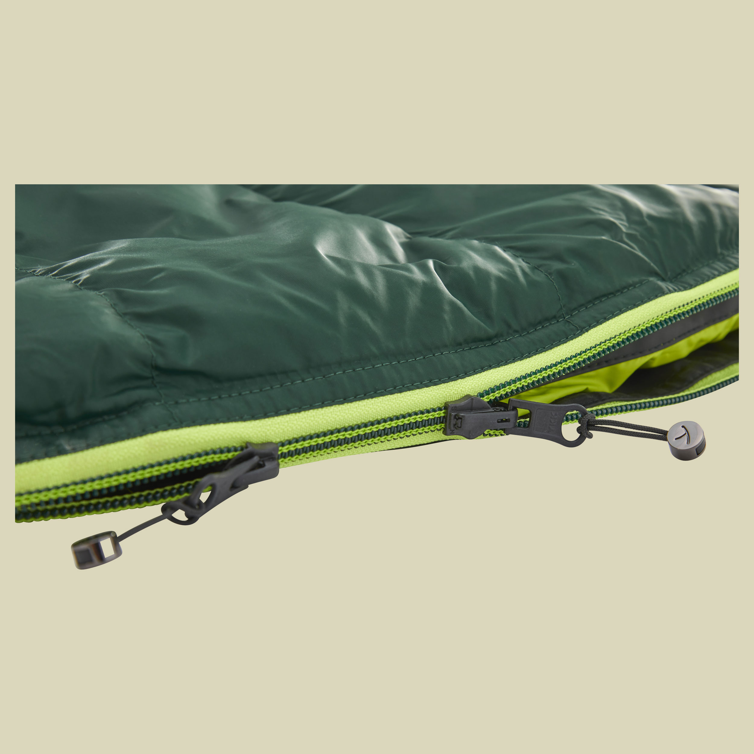 Tension Comfort 300 bis Körpergröße 205 cm (XL) Farbe scarab-lime , Reißverschluss links