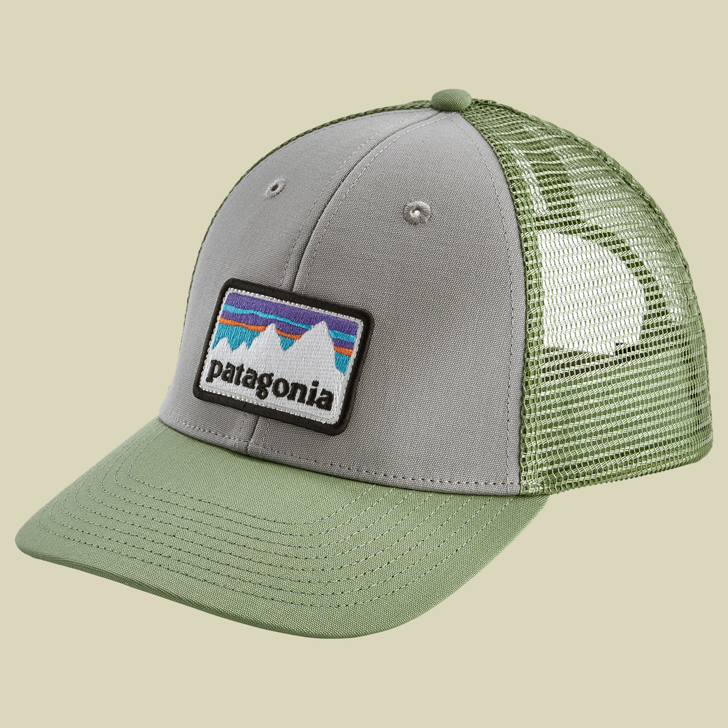 Shop Sticker Patch LoPro Trucker Hat Größe one size Farbe drifter grey/matcha green