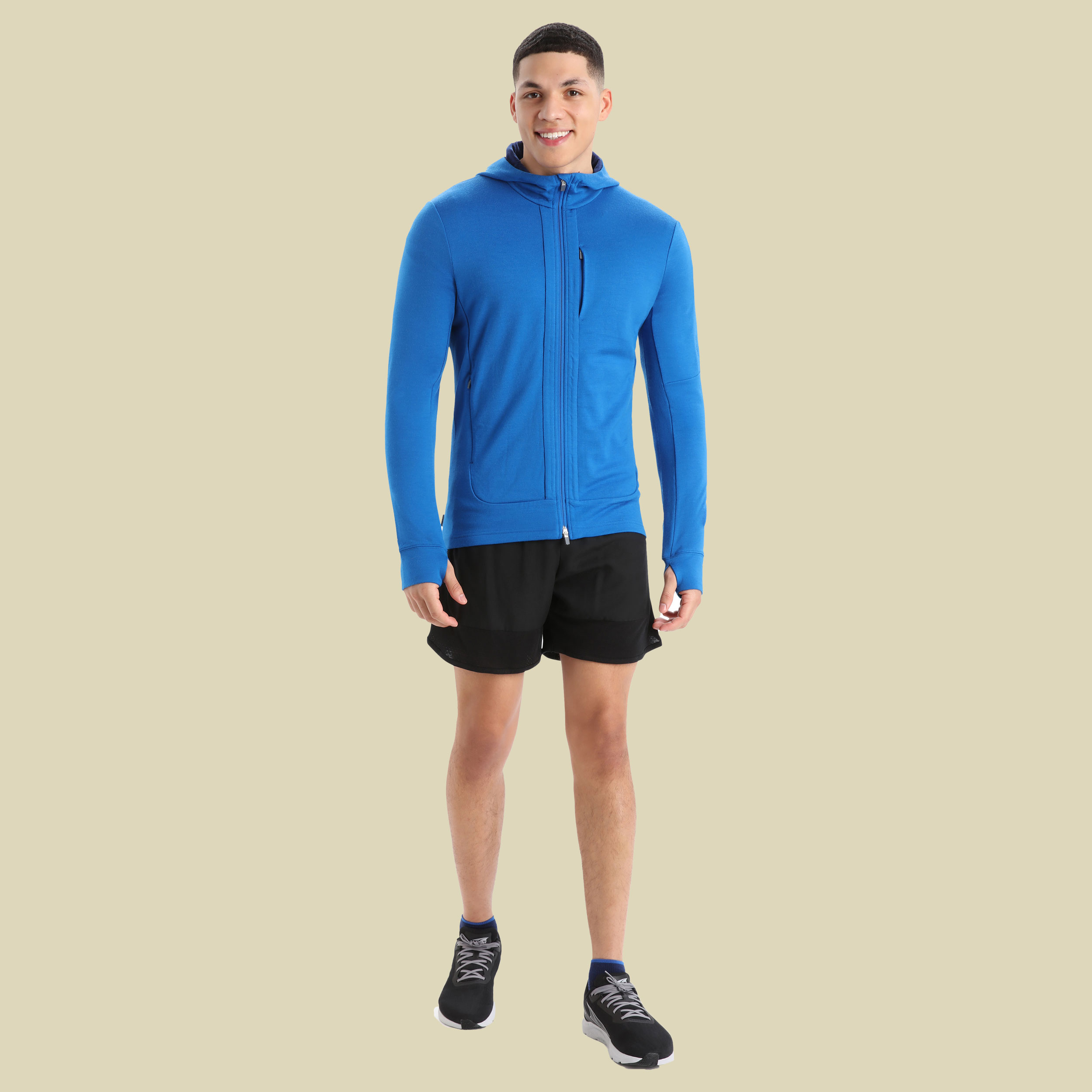 Quantum III LS Zip Hood Men Größe S Farbe lazurite/royal navy