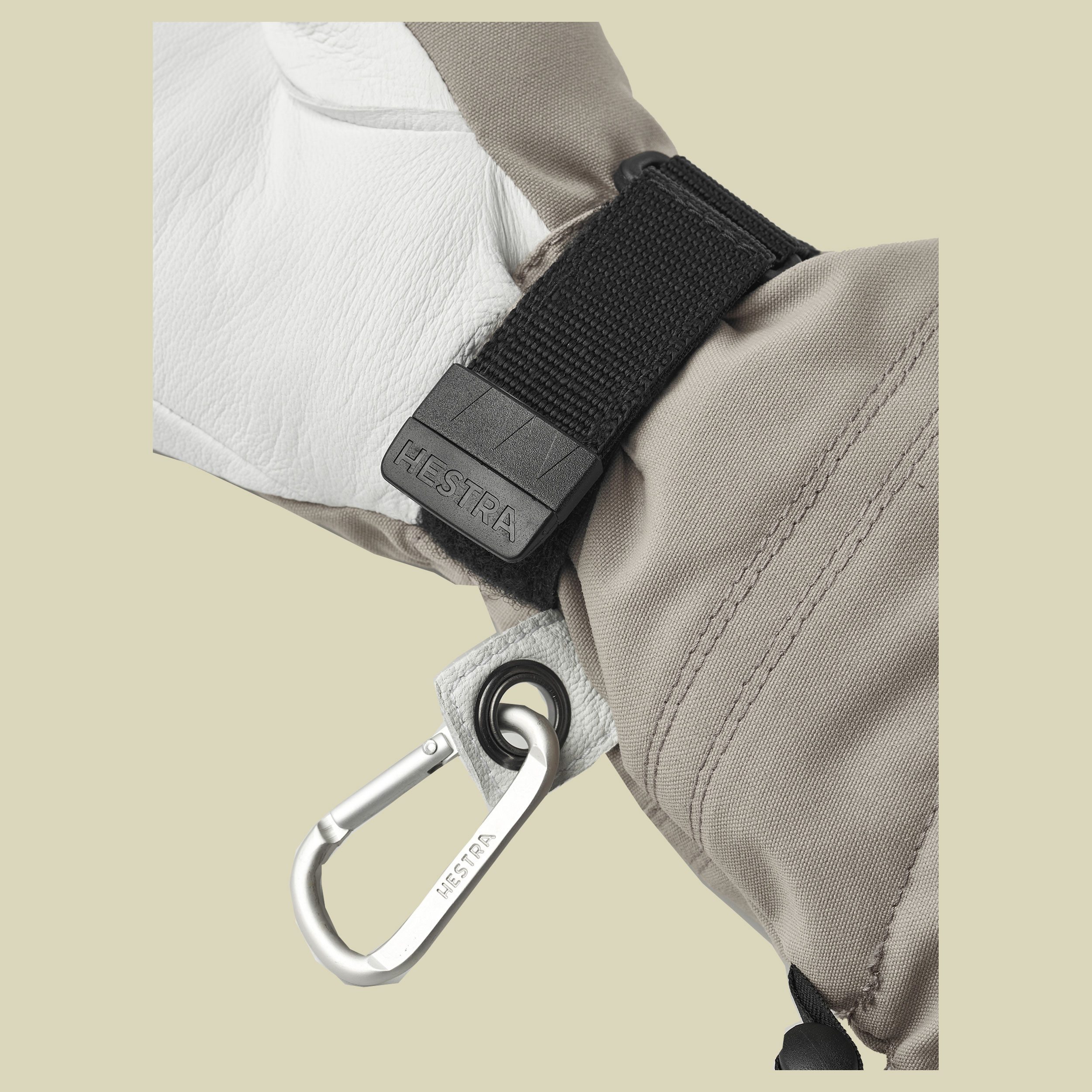 Heli Ski Female 3-Finger grün 9 - khaki/offwhite