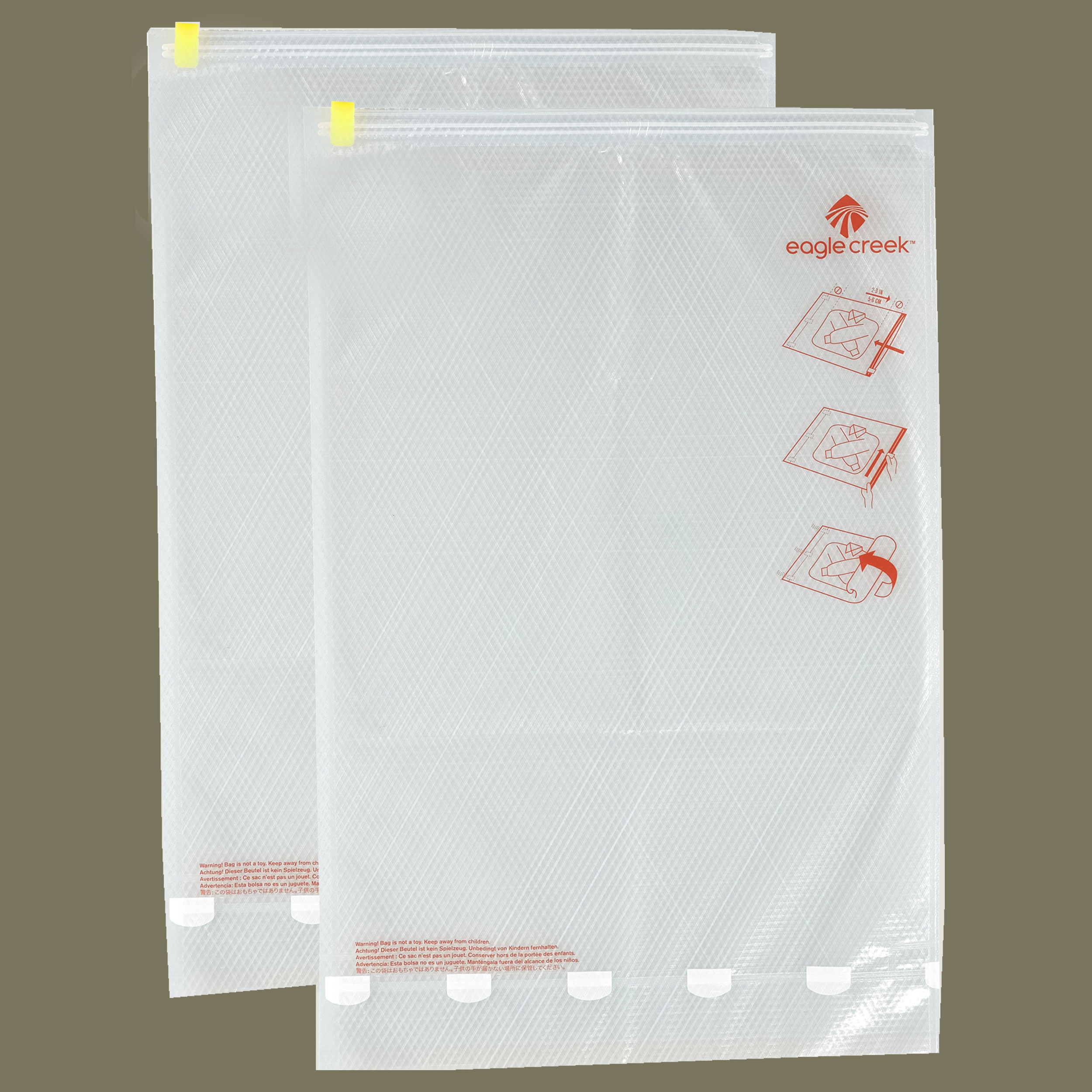 Pack-It Compression Sac Größe M Farbe clear/flame orange