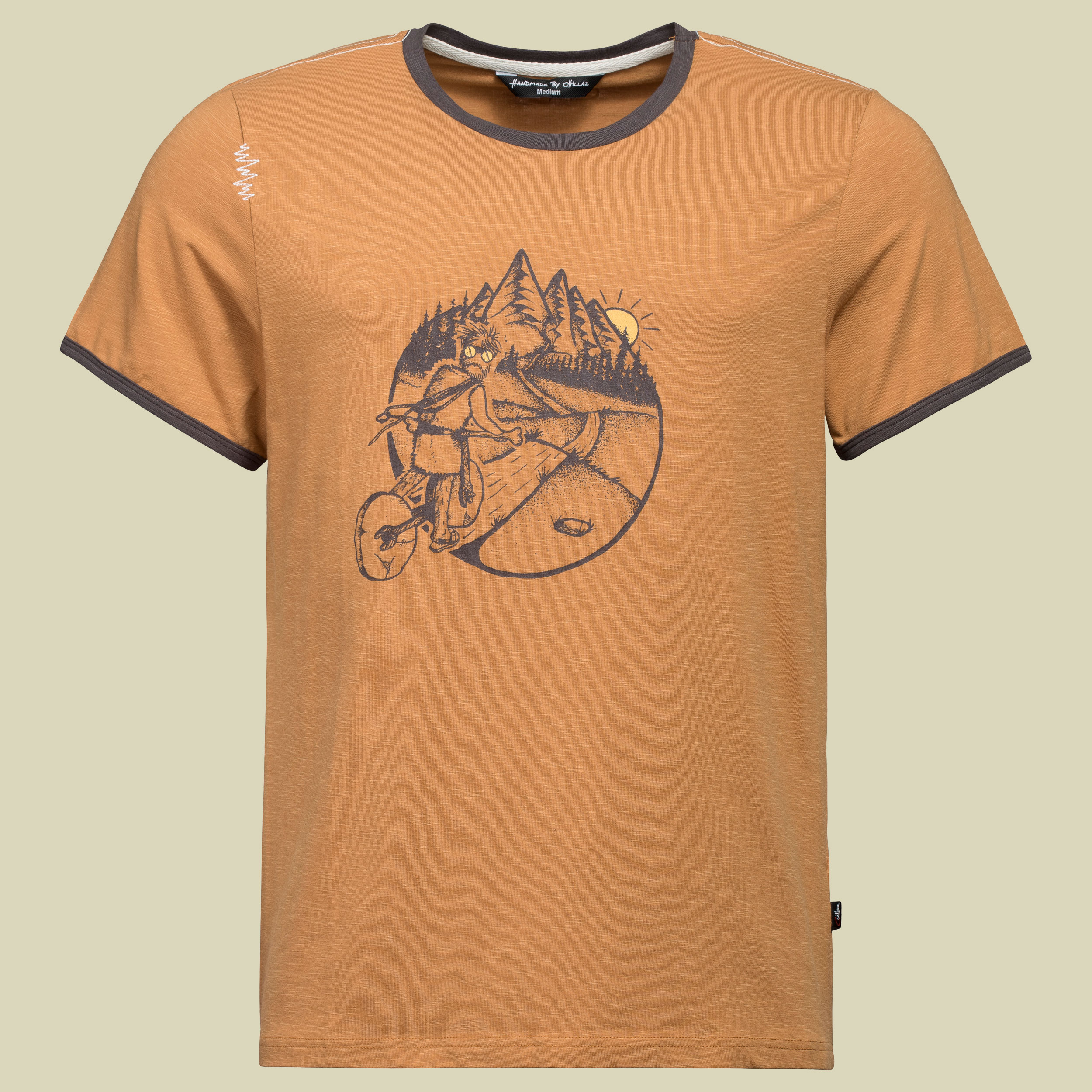 Homo Mons Velo T-Shirt Men Größe L  Farbe chipmunk/aubergine