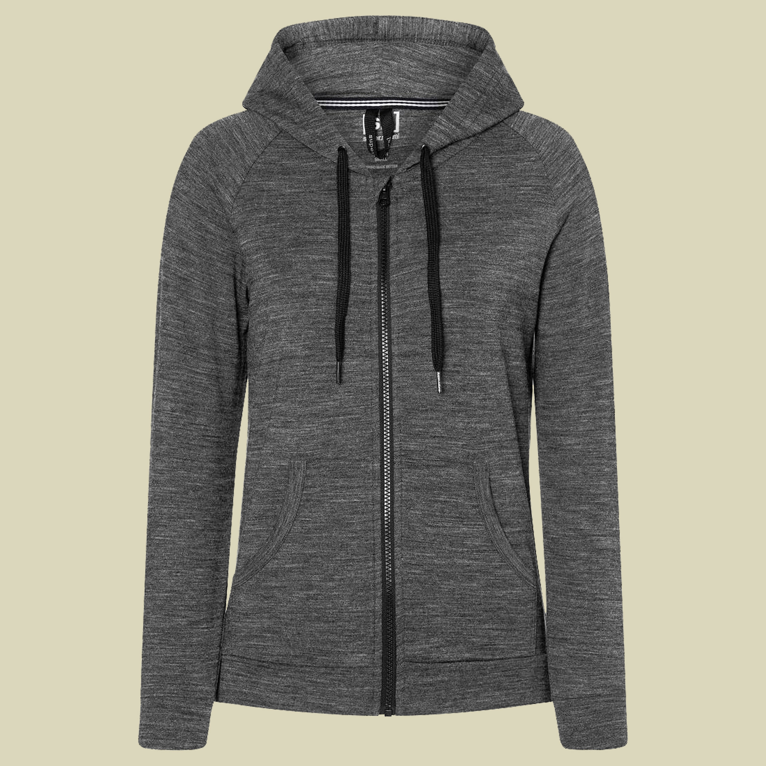 Essential Zip Hoodie Women Größe S Farbe caviar melange