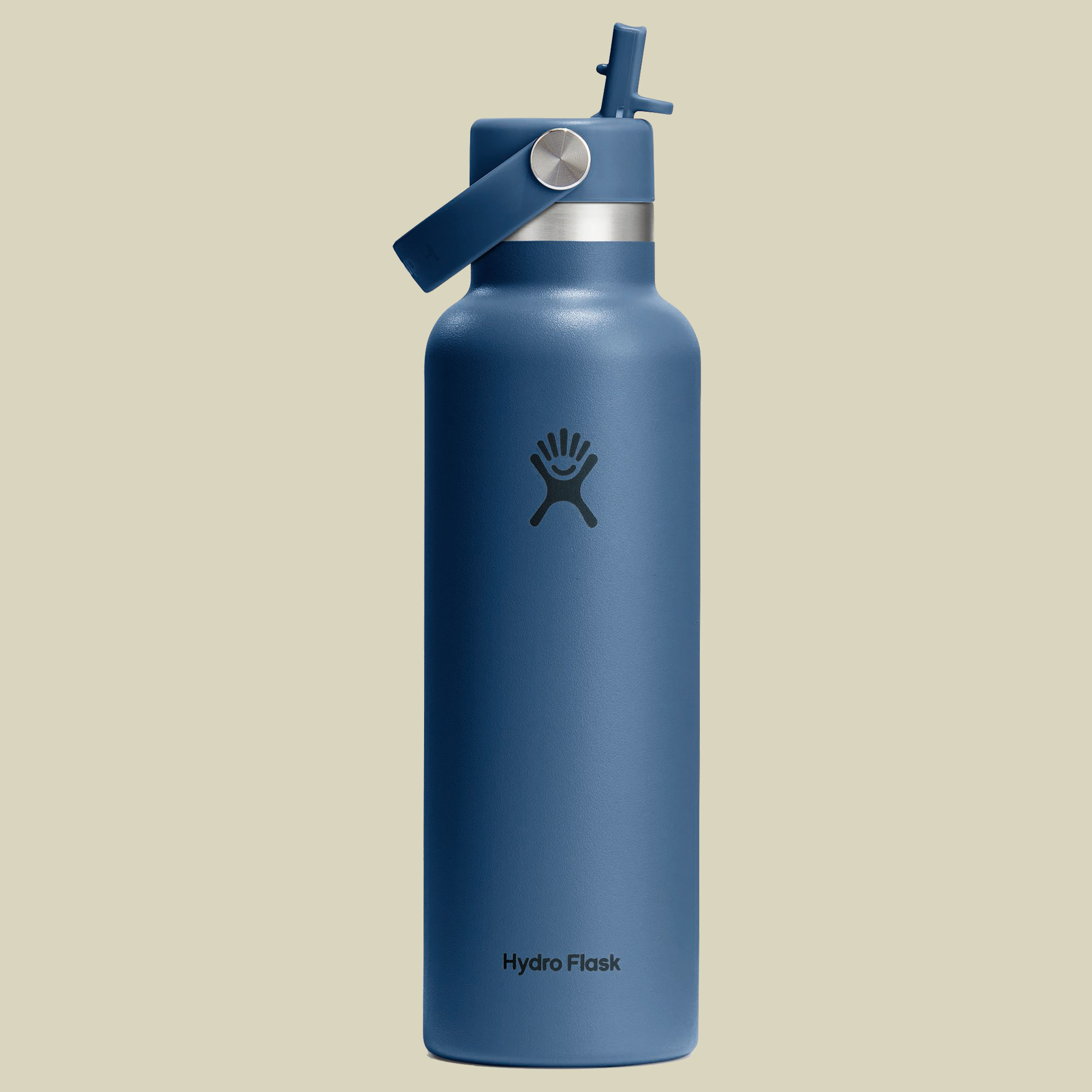Hydro Flask 21 oz Standard Mouth w. Flex Straw Cap blau2 621 - harbor blue