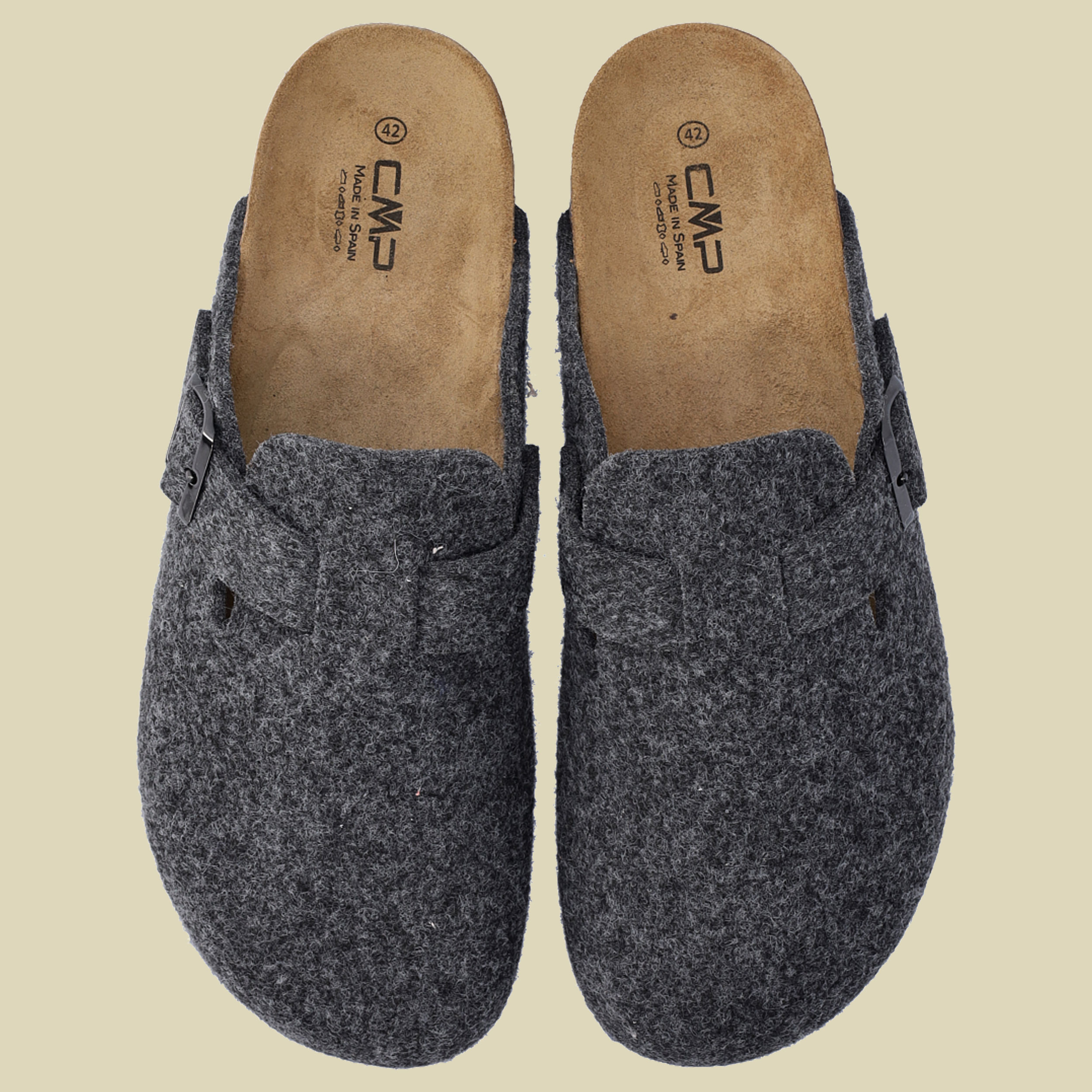 Eco Taraz Home Slippers Men Größe 41 Farbe carbone melange U905