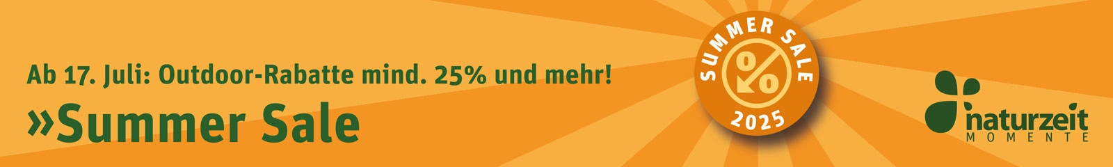 naturzeit Summer Sale 2025 Teaser im Breitformat