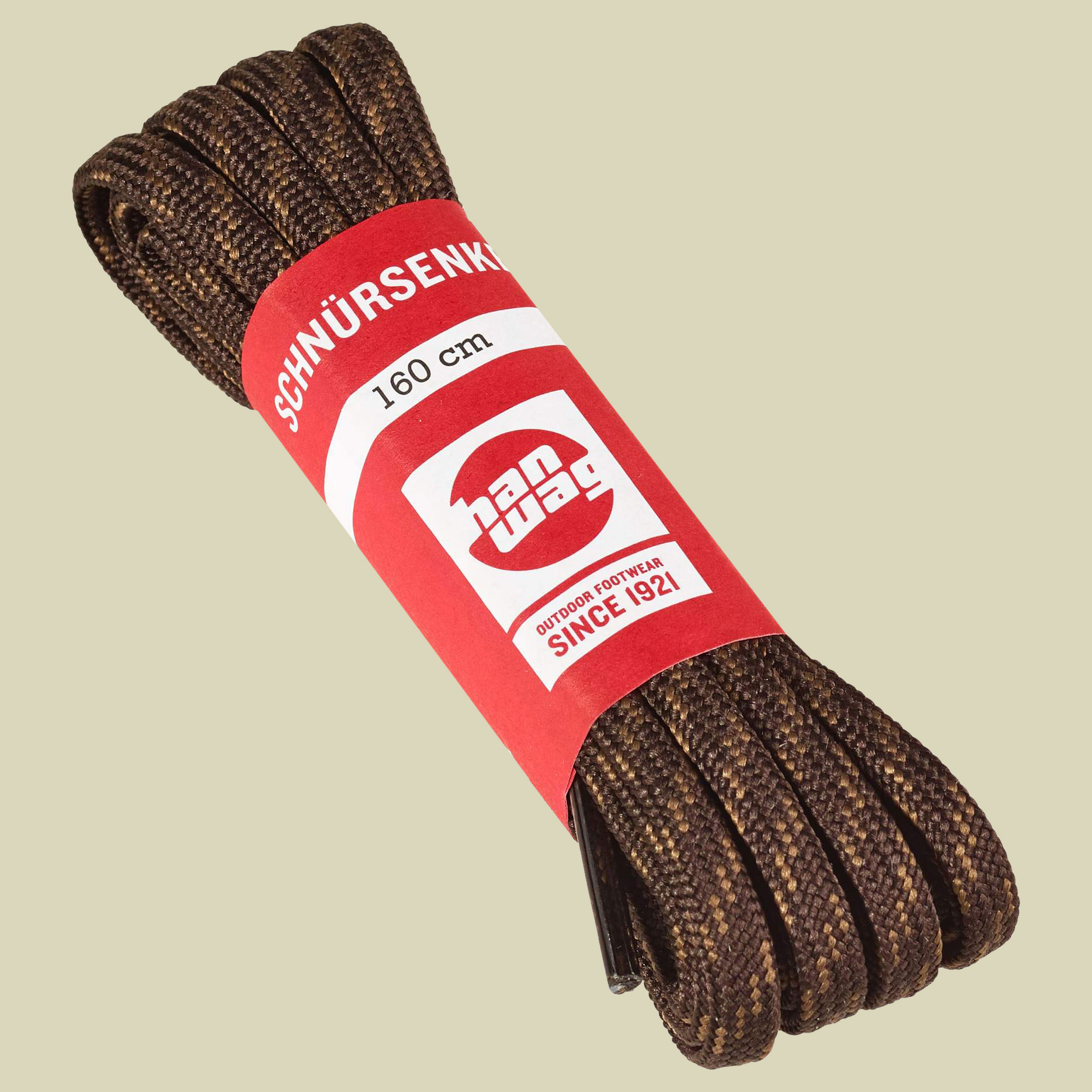 Schnürsenkel Länge 180 cm Farbe erde-brown