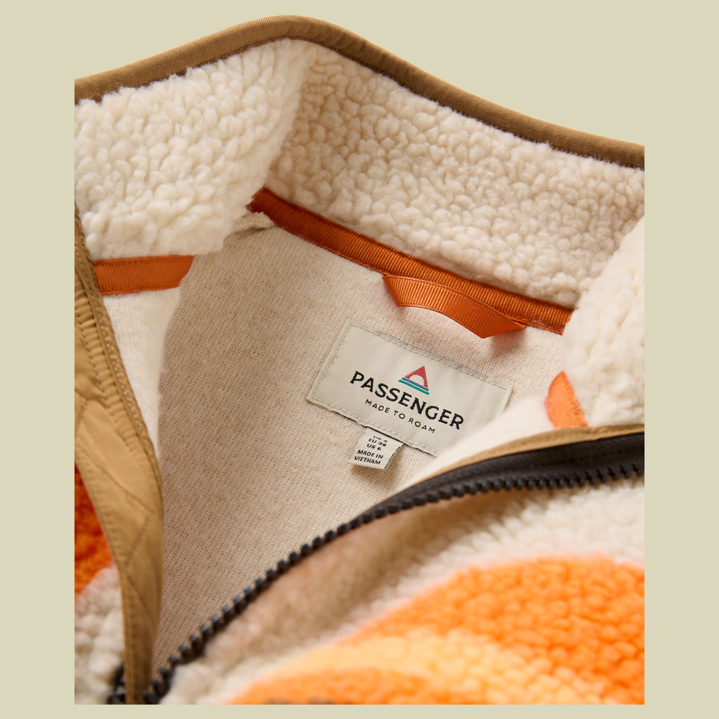 Fairbanks 2.0 Sherpa-Fleece Women XS orange - mountain sunset multi