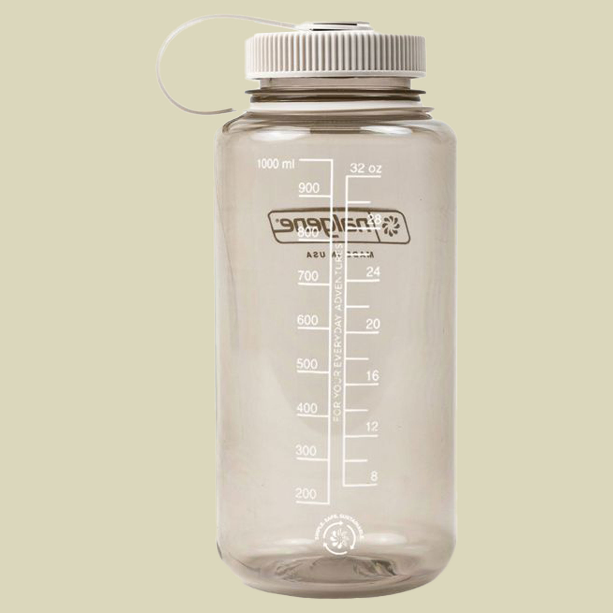 Nalgene Weithalsflasche WH Sustain grau2 1000 - cotton
