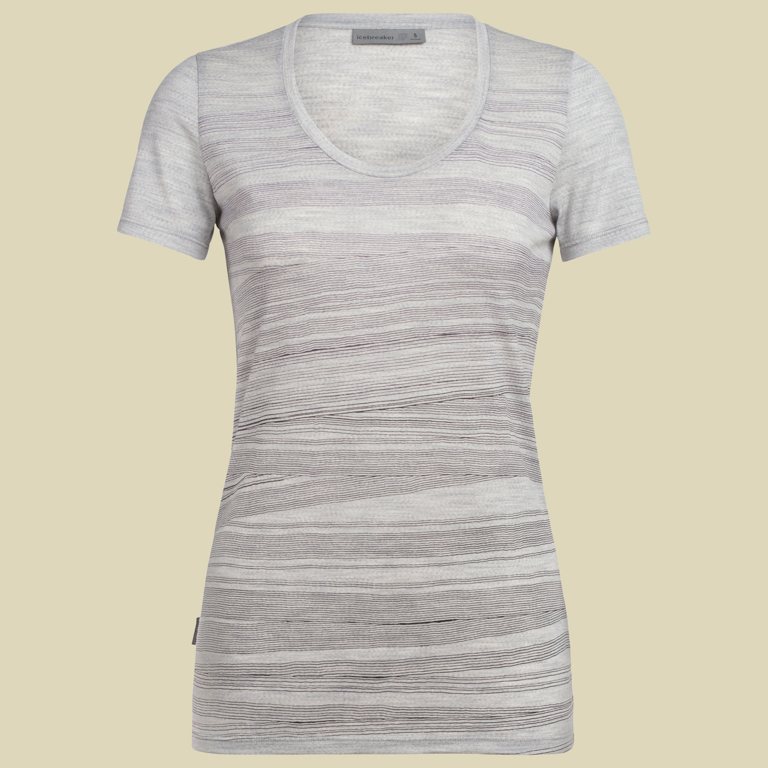 Tech Lite SS Scoop Graphic Collection Women Größe L  Farbe 1000 lines blizzard heather