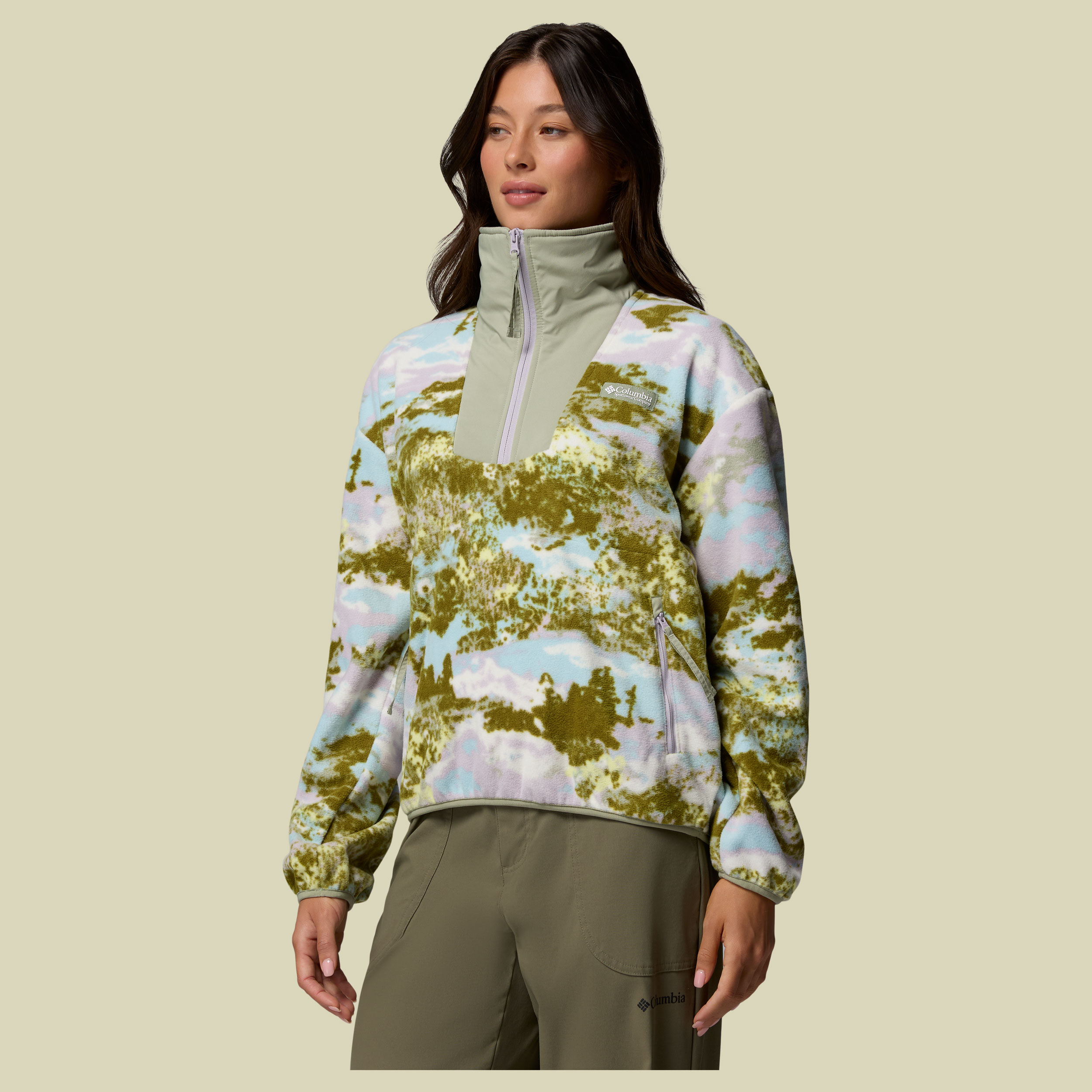 Sequoia Grove Printed Half Zip Women XS mehrfarbig grau - citron haze,fieldaze